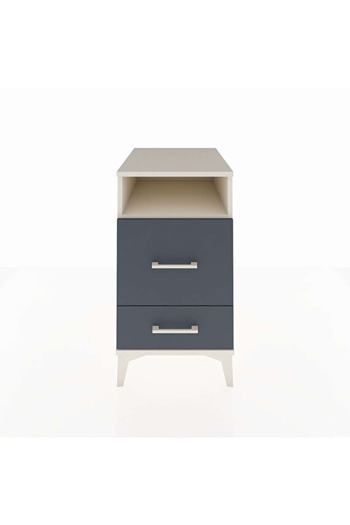 Kronos Komodin Tek Raflı 2 Çekmeceli 44x59x80 Aytaşı-Antrasit