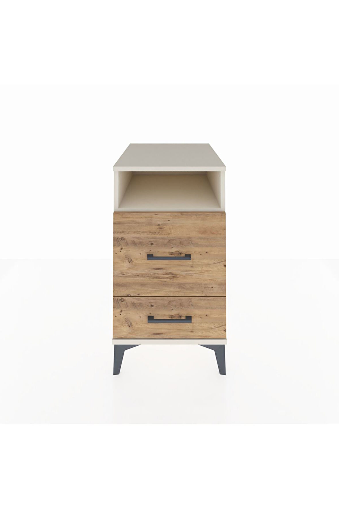 Kronos Komodin Tek Raflı 2 Çekmeceli 44x59x80 Aytaşı-Çam