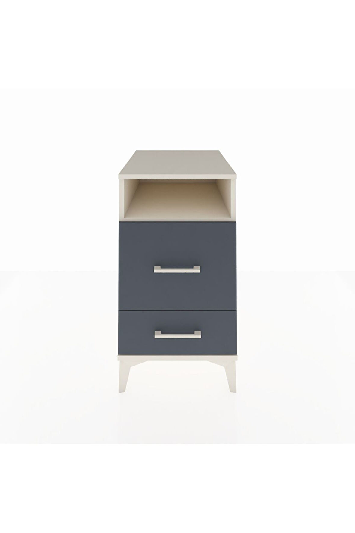 Kronos Komodin Tek Raflı 2 Çekmeceli 44x59x80 Aytaşı-Antrasit