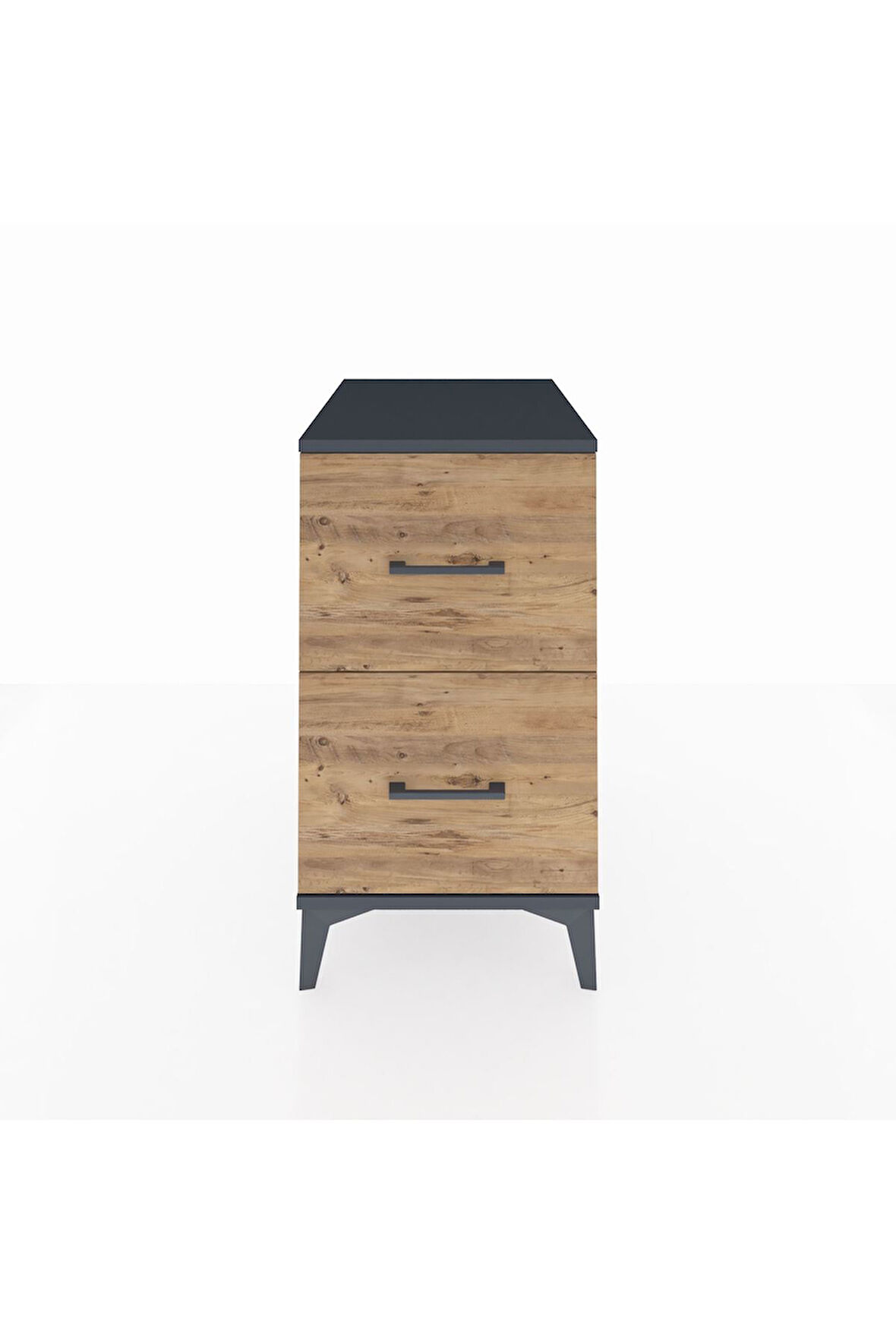 Kronos Komodin 2 Çekmeceli 44x59x80 Antrasit-Çam