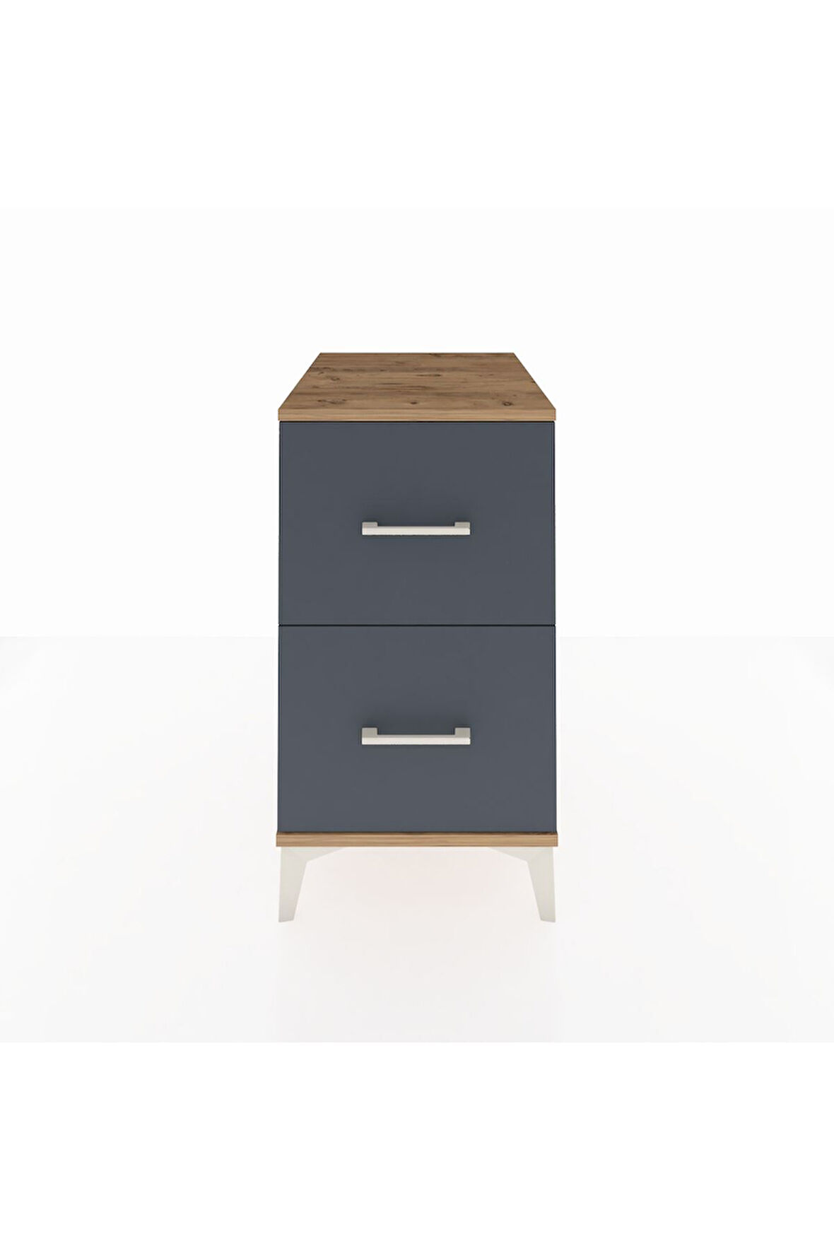 Kronos Komodin 2 Çekmeceli 44x59x80 Çam-Antrasit