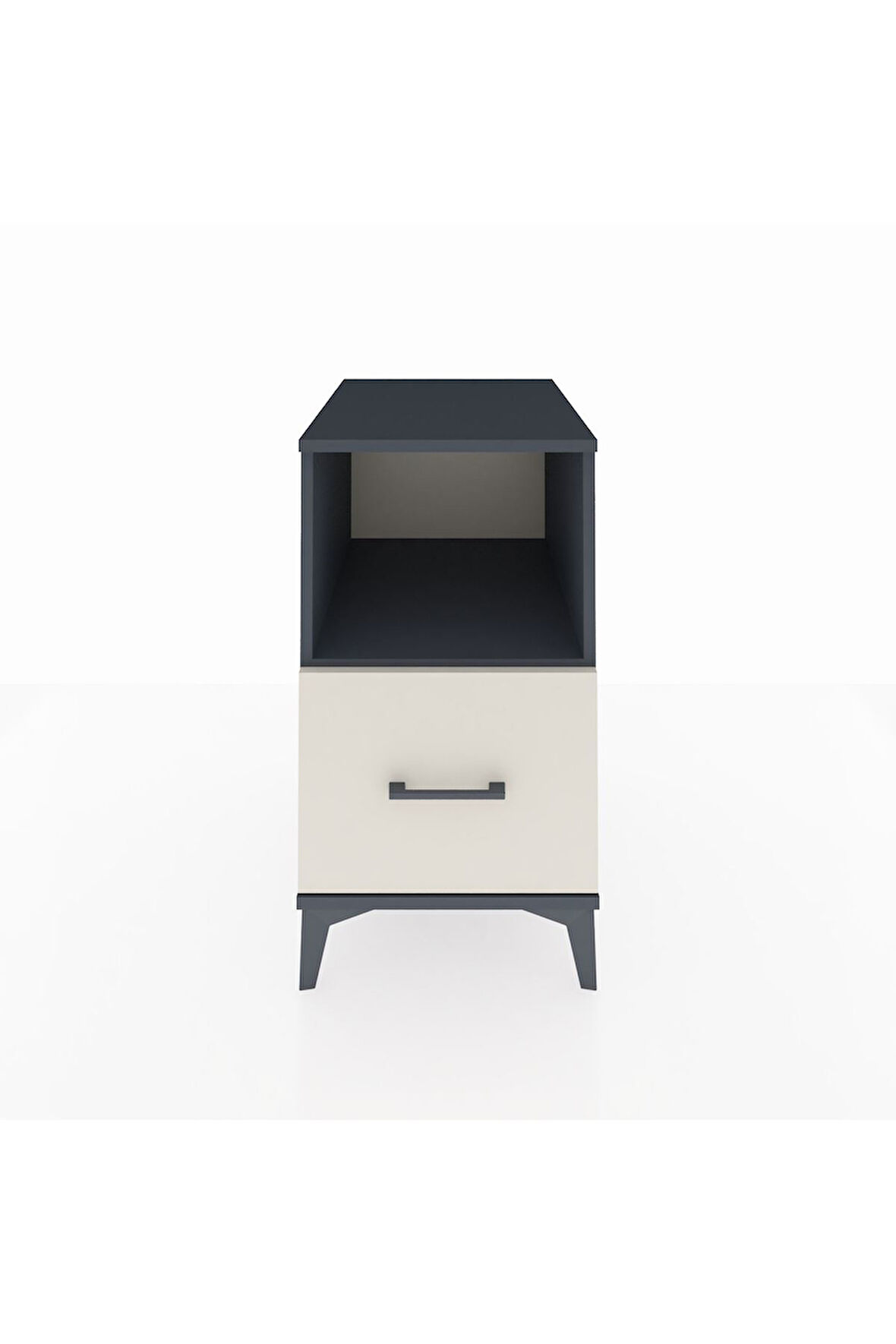 Kronos Komodin Tek Raflı Tek Çekmeceli 44x59x80 Antrasit-Aytaşı