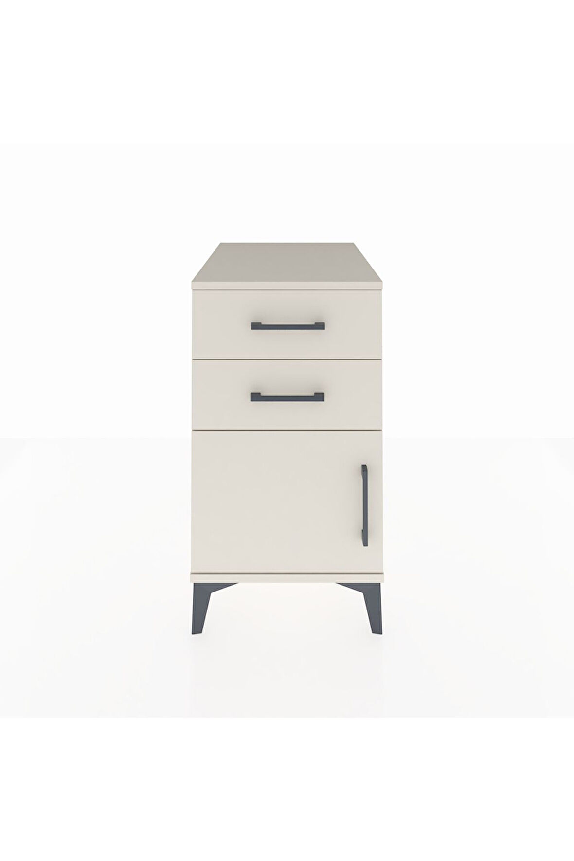 Kronos Komodin Tek Raflı 2 Çekmeceli Tek Kapaklı 44x59x80 Aytaşı-Aytaşı