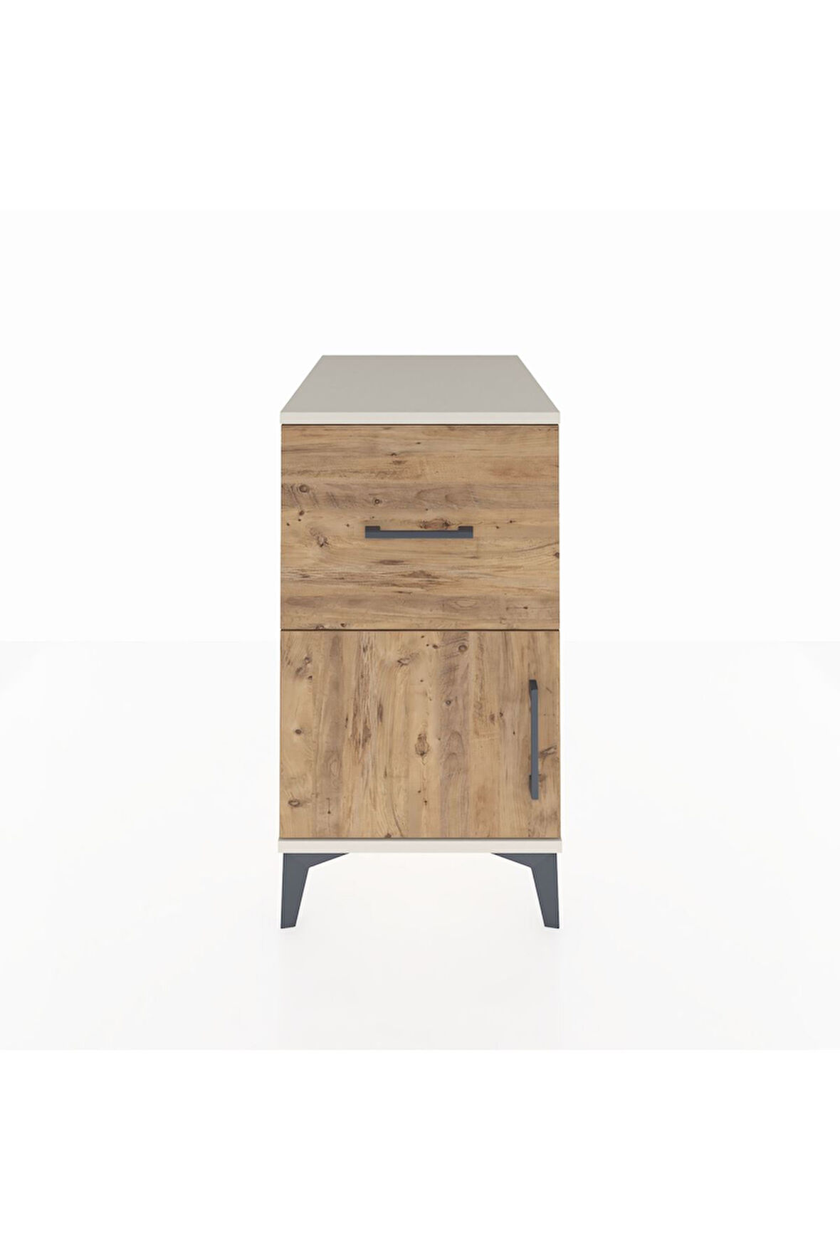 Kronos Komodin Tek Raflı Tek Çekmeceli Tek Kapaklı 44x59x80 Aytaşı-Çam