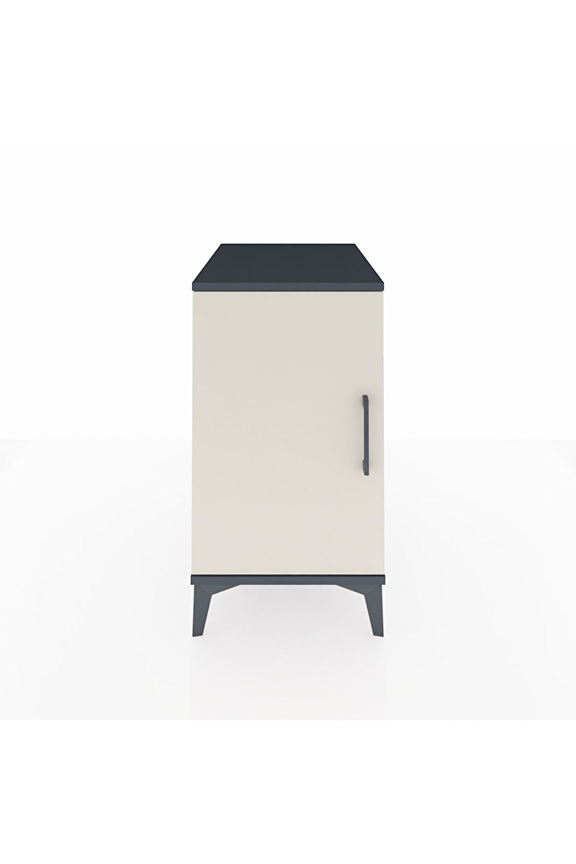 Kronos Komodin 2 Raflı Tek Kapaklı 44x59x80 Antrasit-Aytaşı