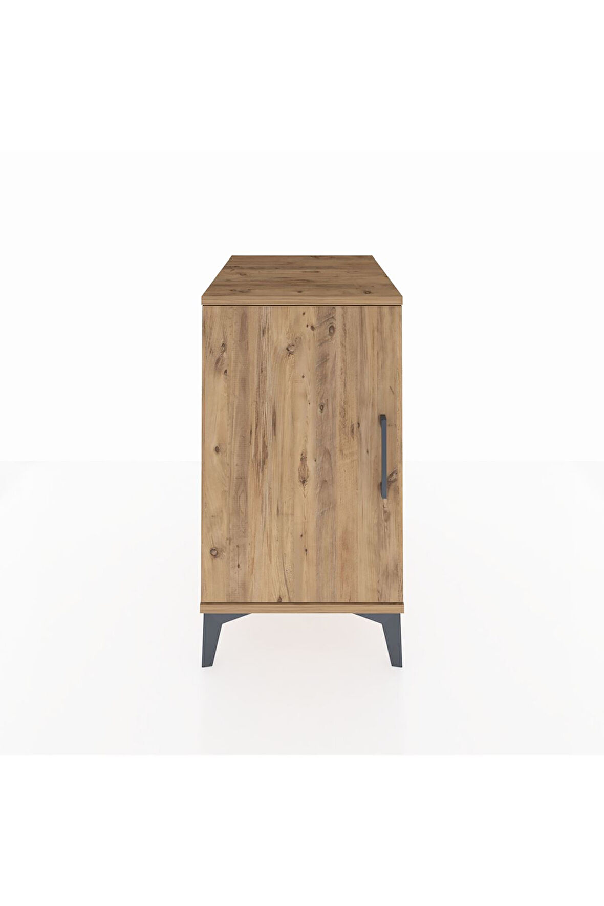 Kronos Komodin 2 Raflı Tek Kapaklı 44x59x80 Çam-Çam