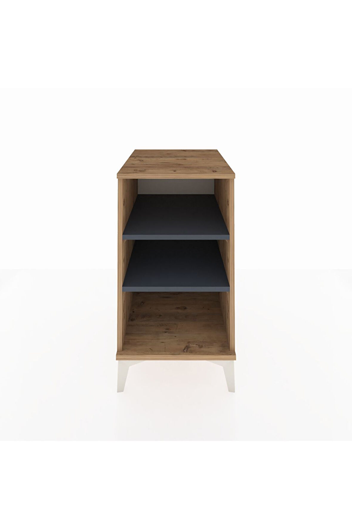 Kronos Komodin 2 Raflı 44x59x80 Çam-Antrasit