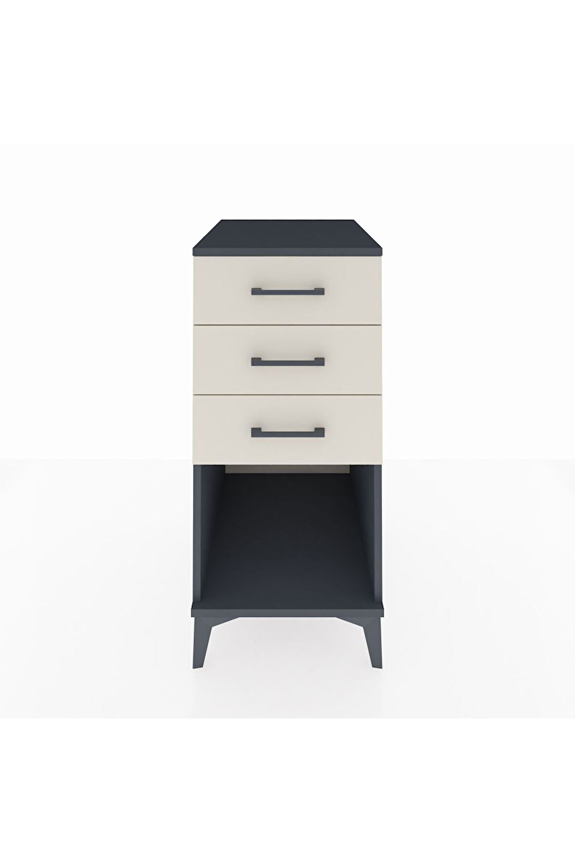 Kronos Komodin 3 Çekmeceli 44x59x96 Antrasit-Aytaşı