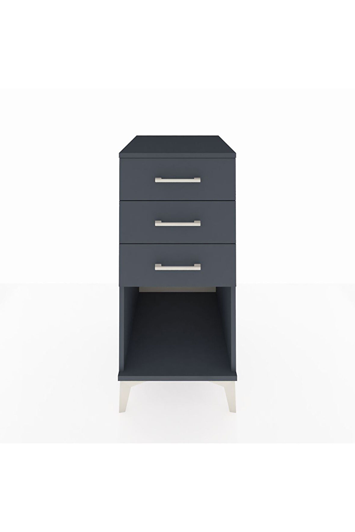 Kronos Komodin 3 Çekmeceli 44x59x96 Antrasit-Antrasit