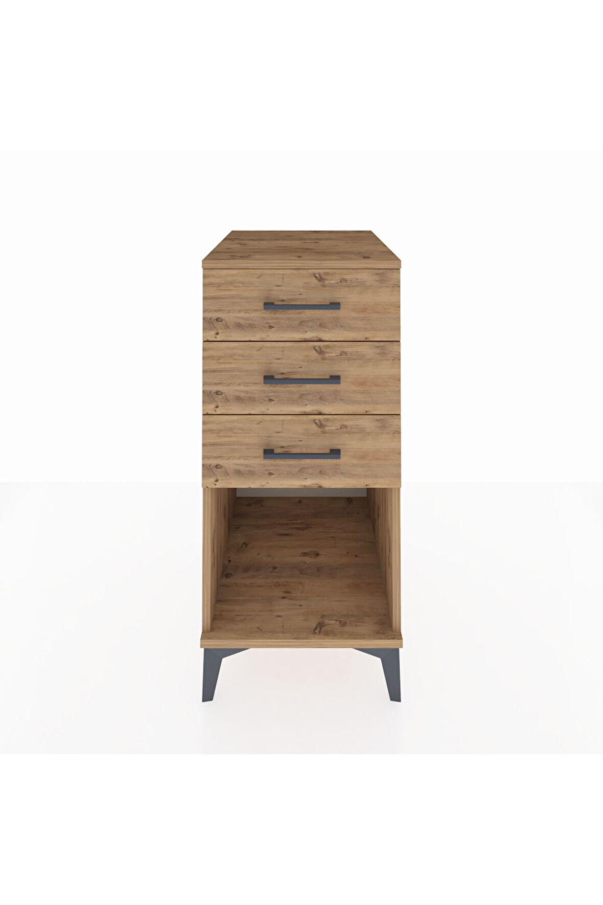 Kronos Komodin 3 Çekmeceli 44x59x96 Çam-Çam