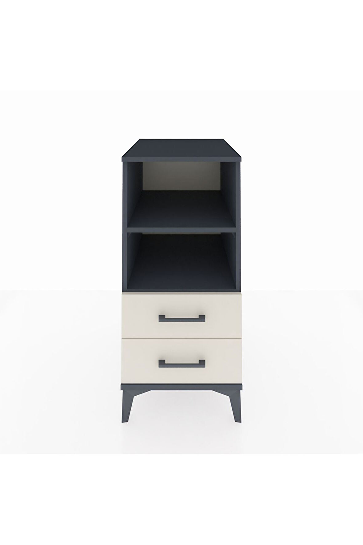 Kronos Komodin 2 Raflı 2 Çekmeceli 44x59x96 Antrasit-Aytaşı