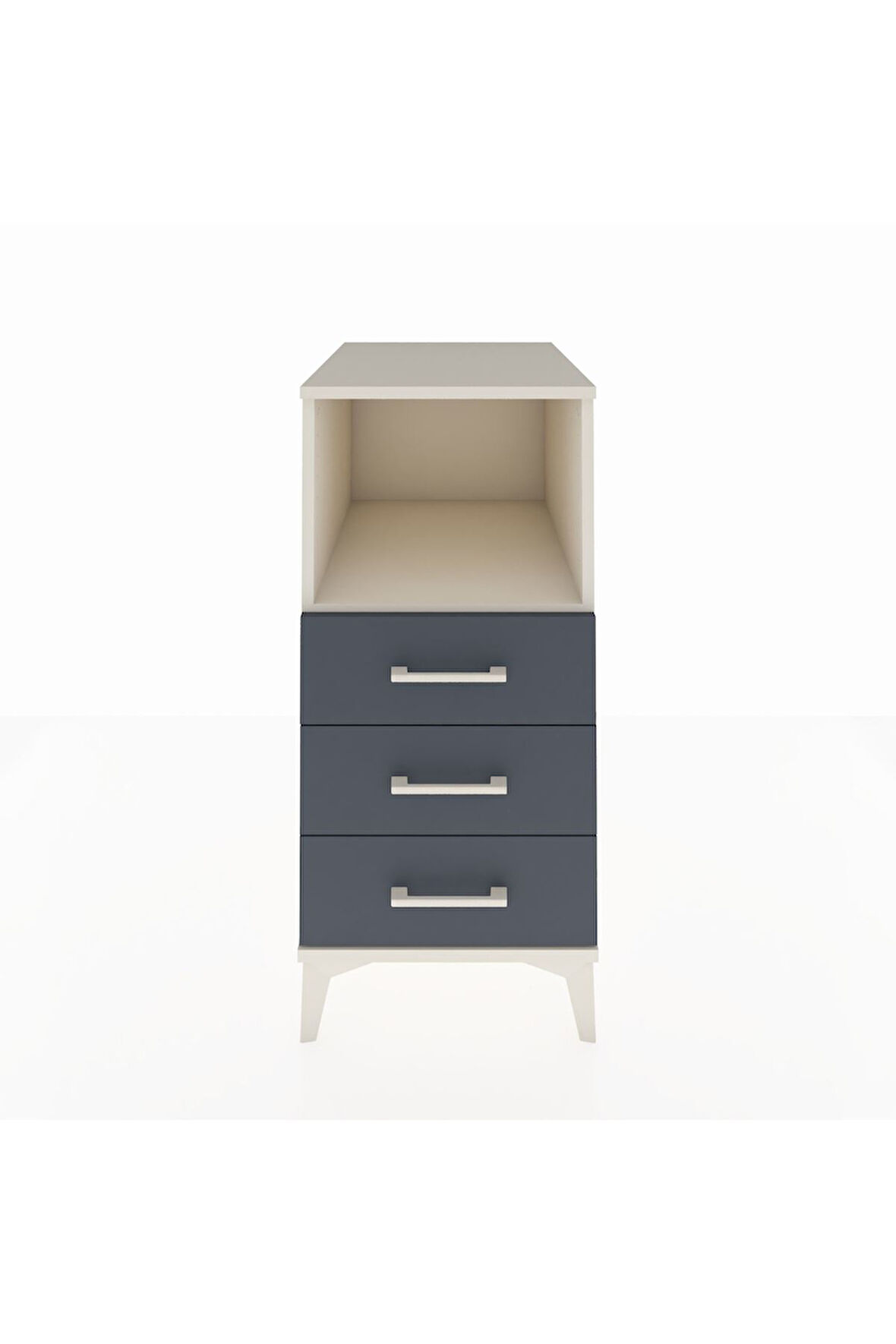 Kronos Komodin Tek Raflı 3 Çekmeceli 44x59x96 Aytaşı-Antrasit