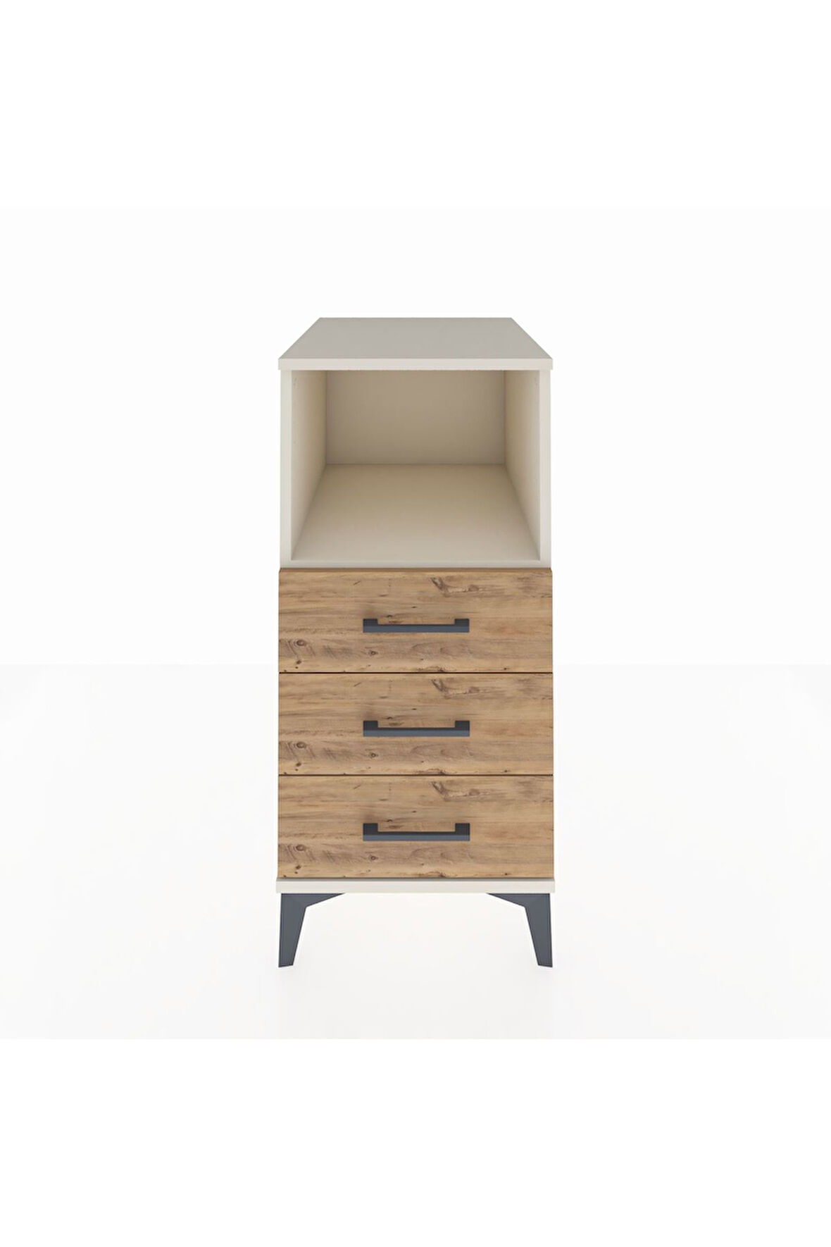 Kronos Komodin Tek Raflı 3 Çekmeceli 44x59x96 Aytaşı-Çam