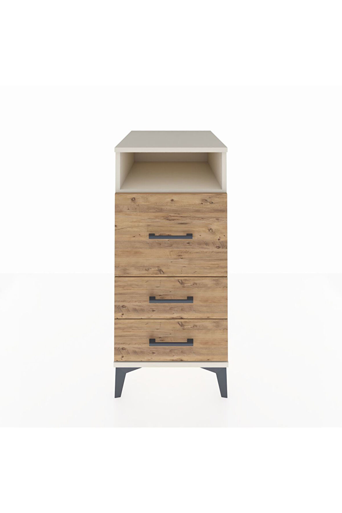 Kronos Komodin Tek Raflı 3 Çekmeceli 44x59x96 Aytaşı-Çam