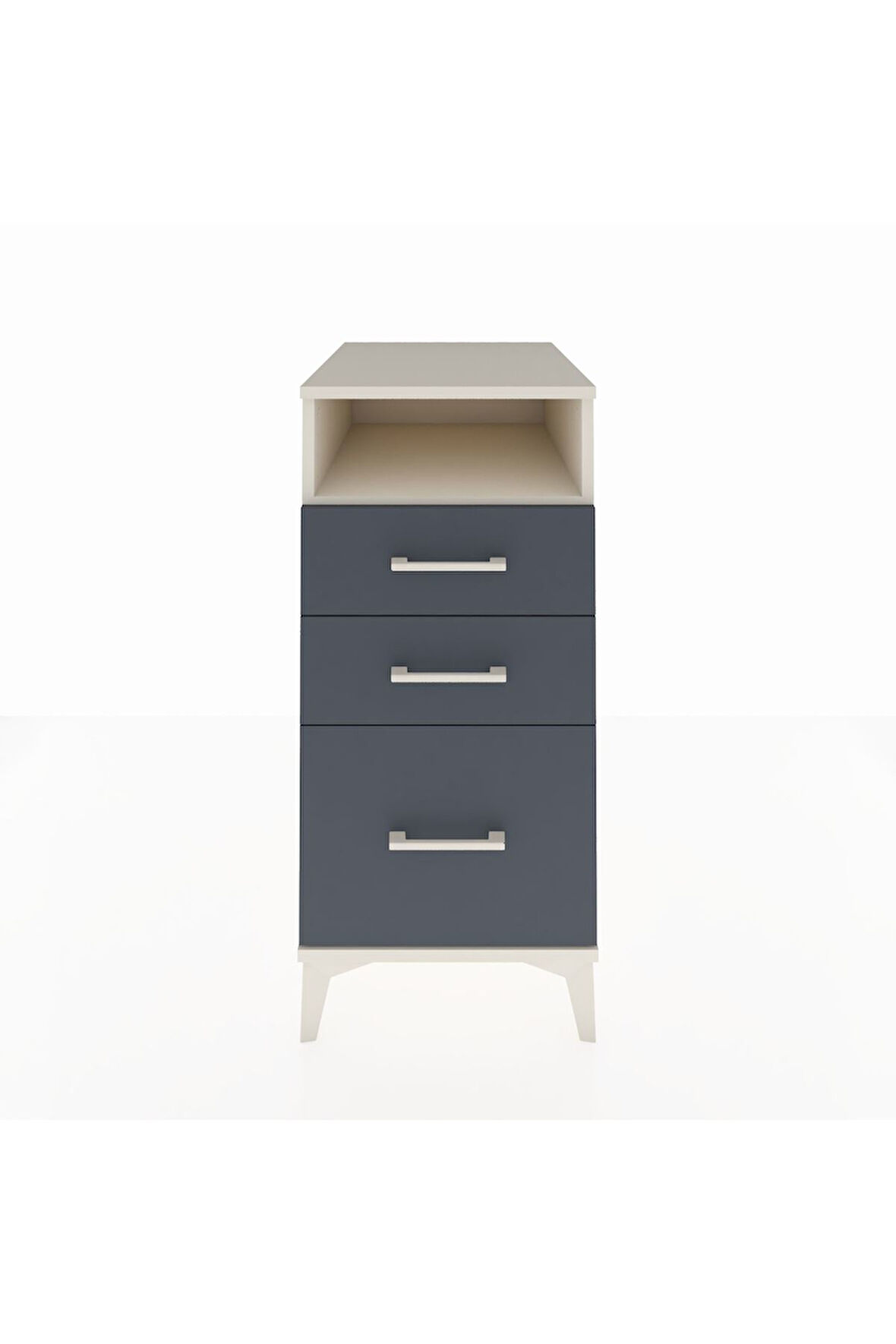 Kronos Komodin Tek Raflı 3 Çekmeceli 44x59x96 Aytaşı-Antrasit