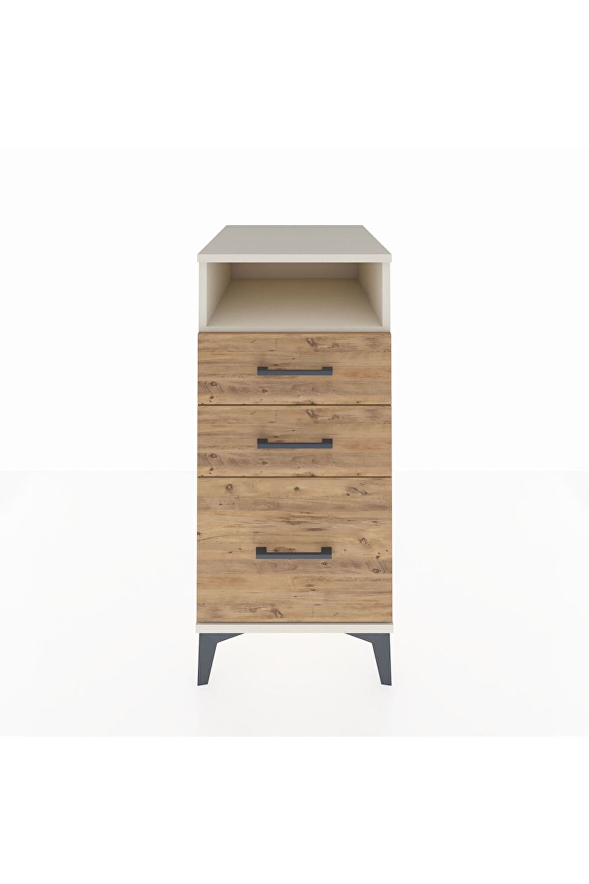 Kronos Komodin Tek Raflı 3 Çekmeceli 44x59x96 Aytaşı-Çam
