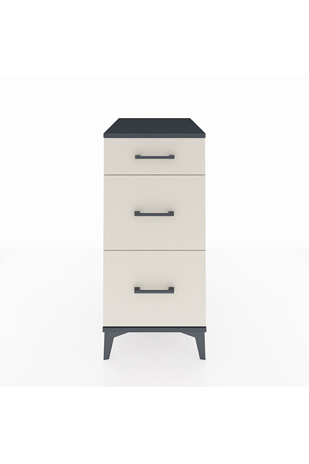Kronos Komodin 3 Çekmeceli 44x59x96 Antrasit-Aytaşı