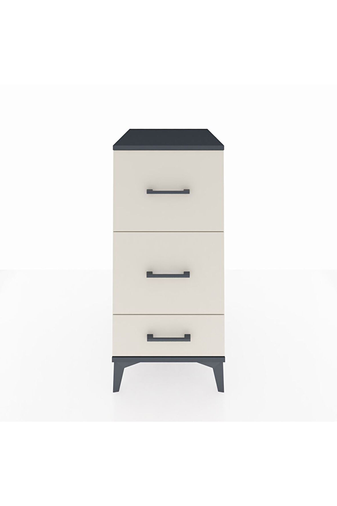 Kronos Komodin 3 Çekmeceli 44x59x96 Antrasit-Aytaşı