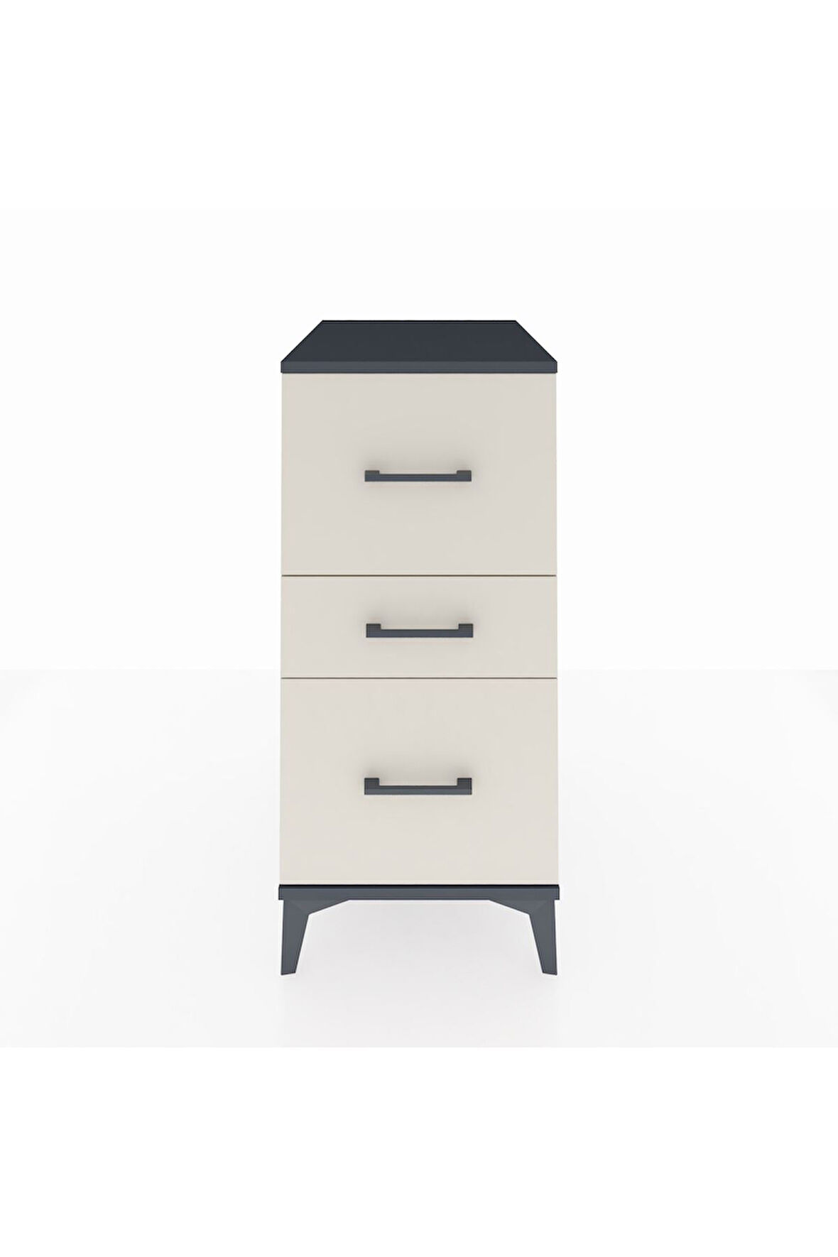 Kronos Komodin 3 Çekmeceli 44x59x96 Antrasit-Aytaşı