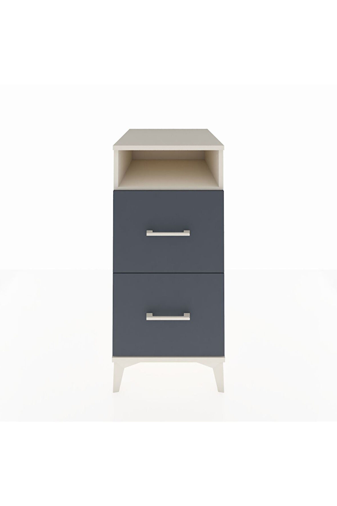 Kronos Komodin Tek Raflı 2 Çekmeceli 44x59x96 Aytaşı-Antrasit