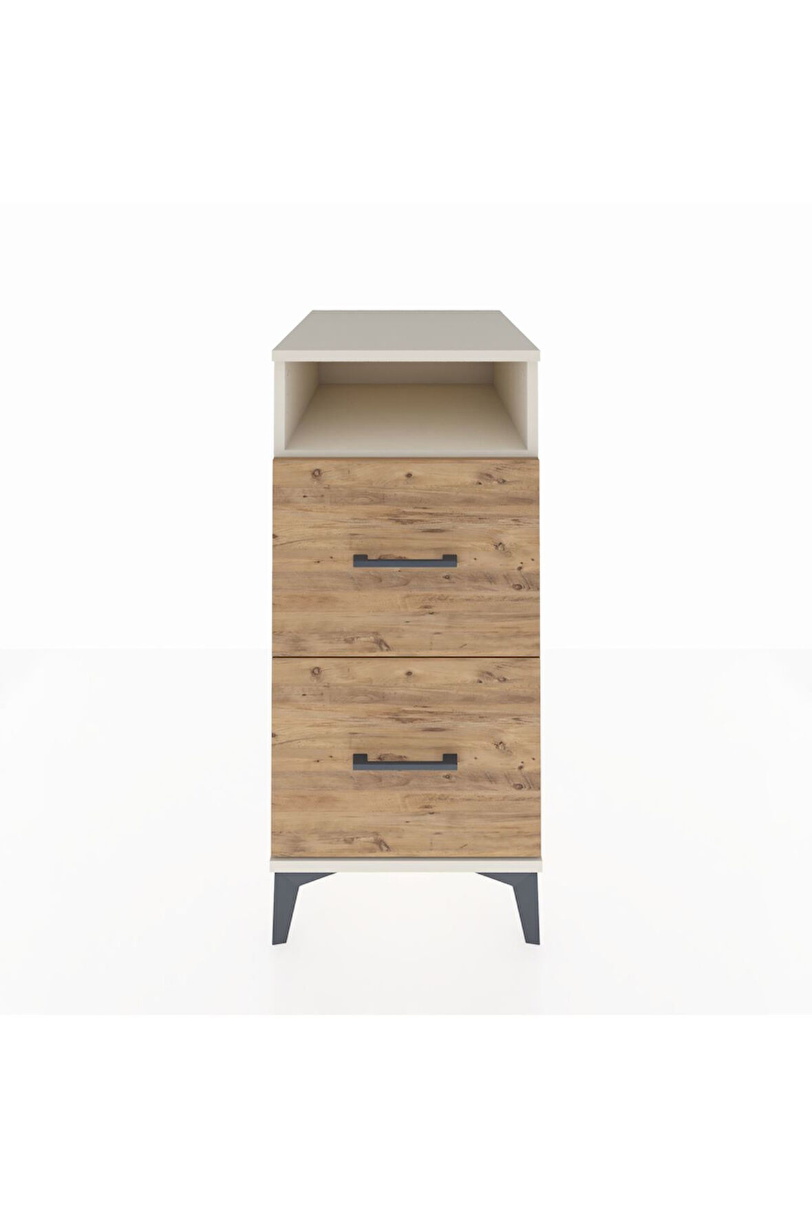 Kronos Komodin Tek Raflı 2 Çekmeceli 44x59x96 Aytaşı-Çam