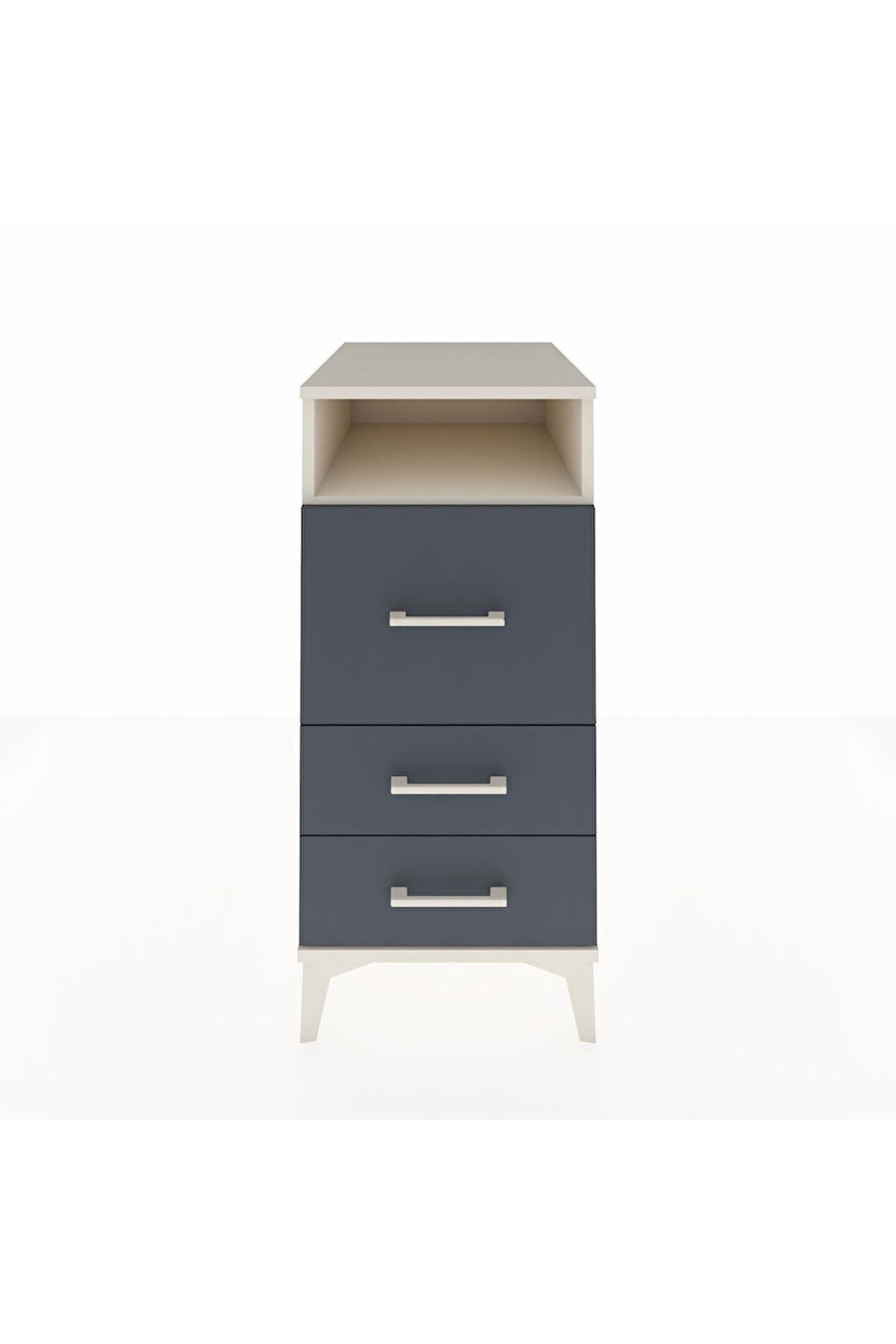 Kronos Komodin Tek Raflı 3 Çekmeceli 44x59x96 Aytaşı-Antrasit