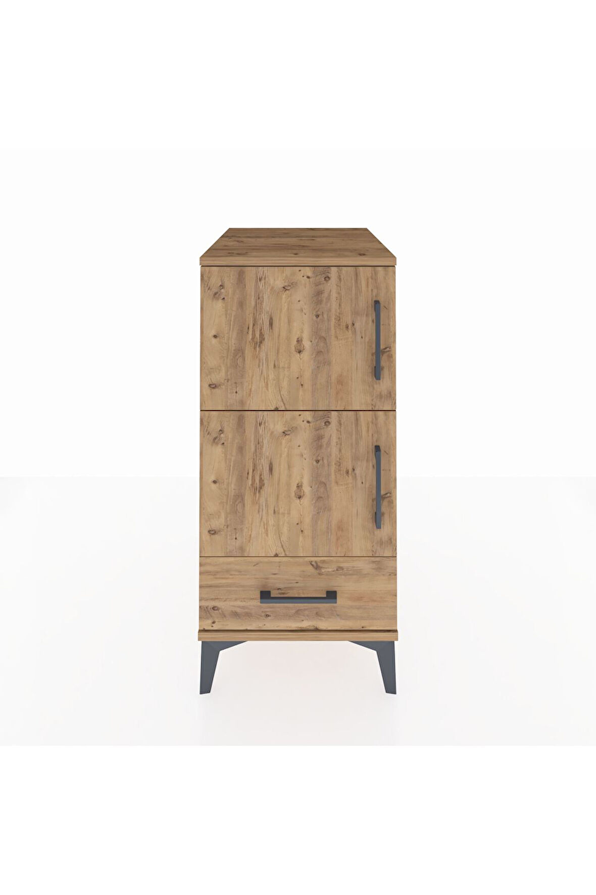 Kronos Komodin 4 Raflı Tek Çekmeceli Tek Kapaklı 44x59x96 Çam-Çam