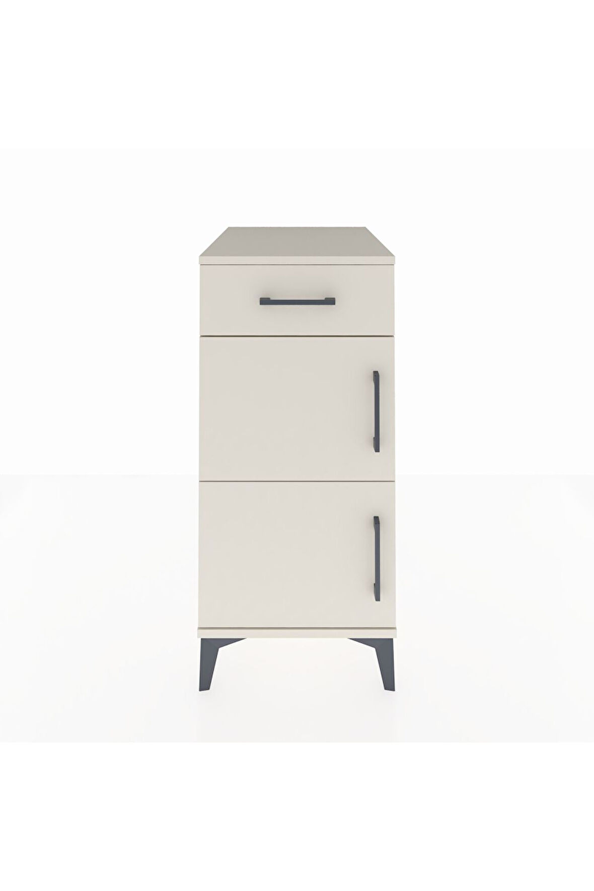 Kronos Komodin Tek Raflı Tek Çekmeceli 2 Kapaklı 44x59x96 Aytaşı-Aytaşı