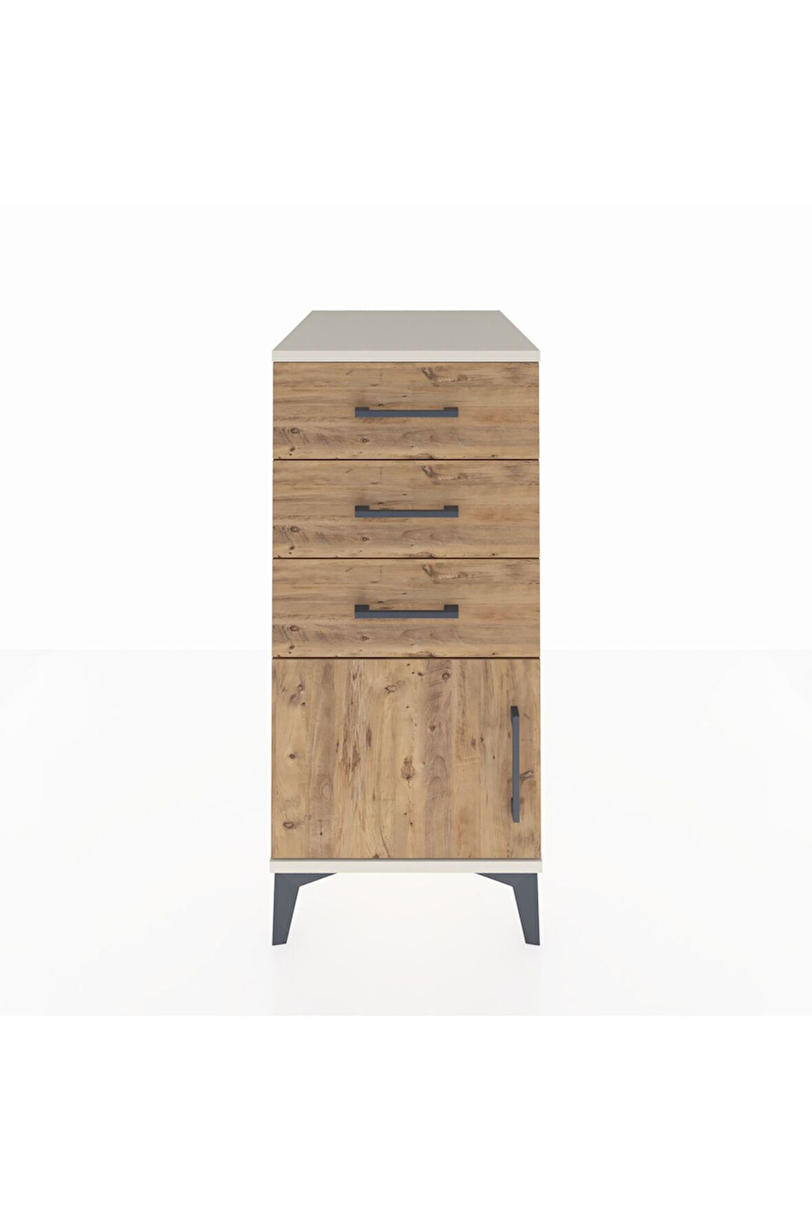 Kronos Komodin 3 Çekmeceli Tek Kapaklı 44x59x96 Aytaşı-Çam