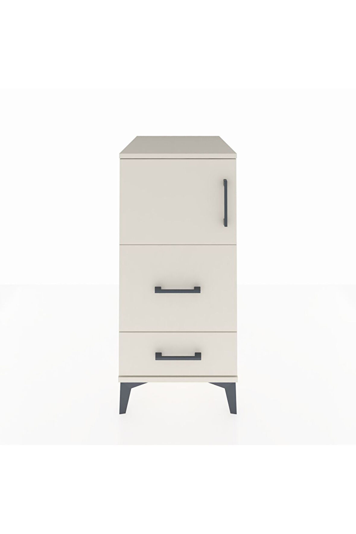 Kronos Komodin Tek Raflı 2 Çekmeceli Tek Kapaklı 44x59x96 Aytaşı-Aytaşı