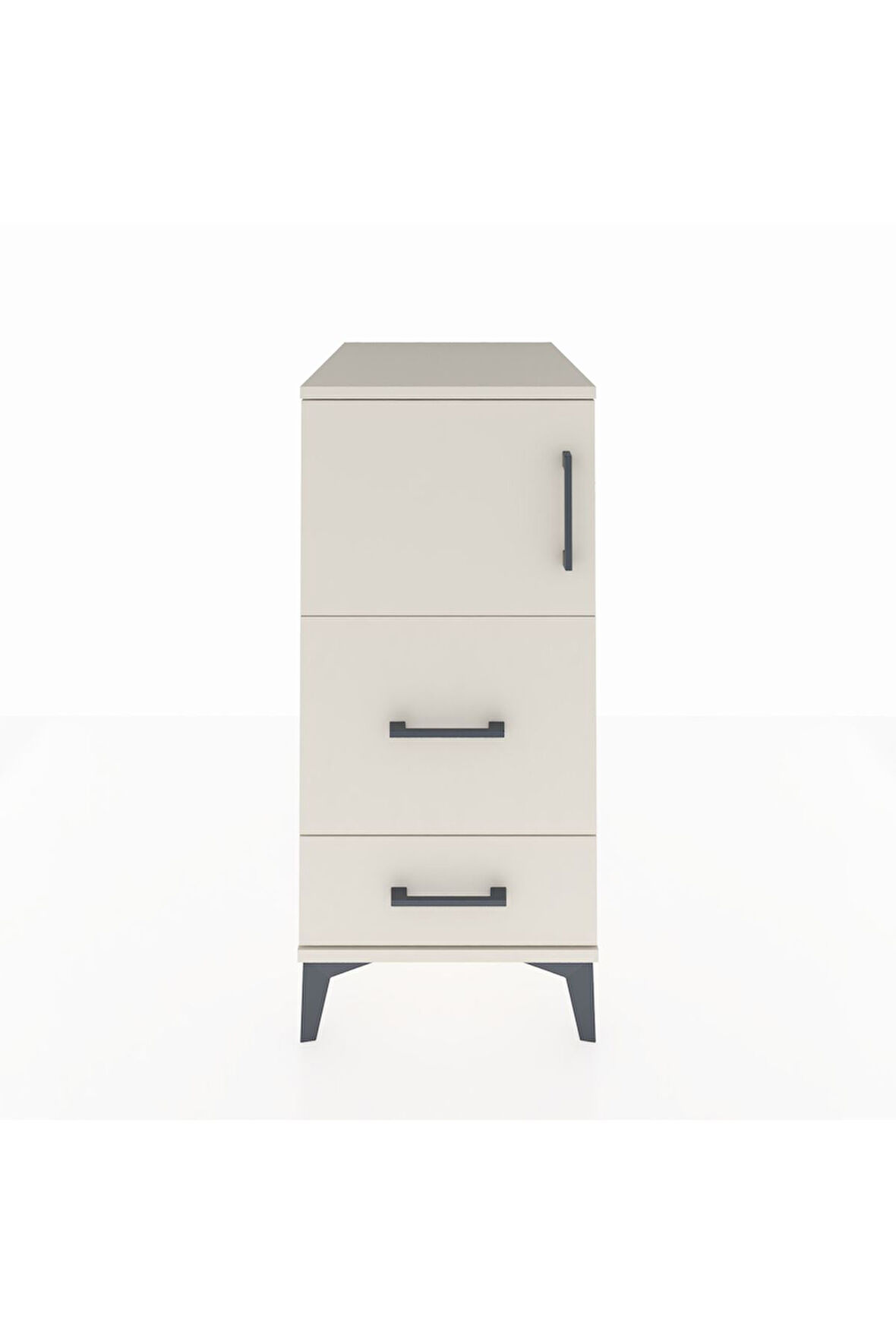 Kronos Komodin Tek Raflı 2 Çekmeceli Tek Kapaklı 44x59x96 Aytaşı-Aytaşı