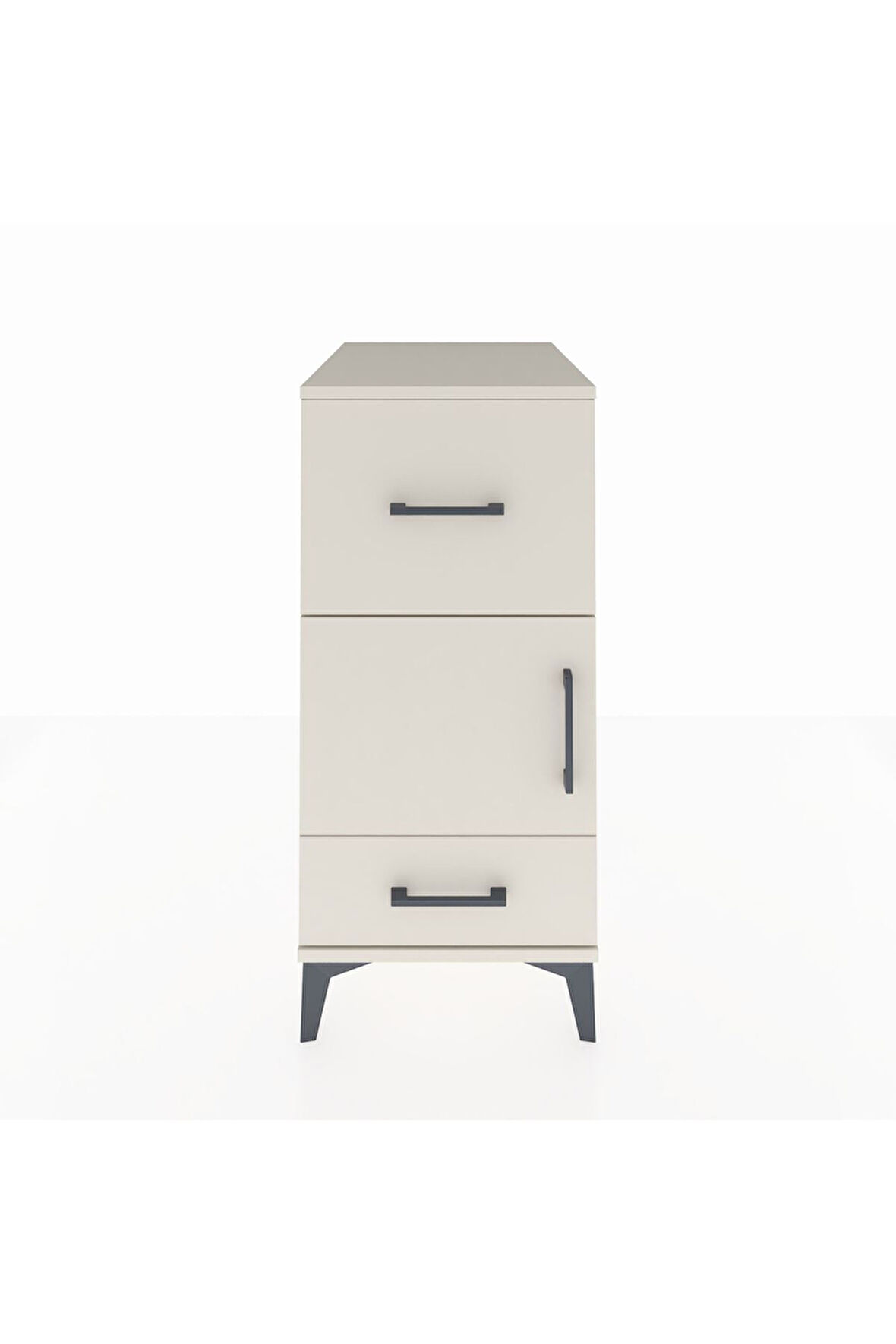 Kronos Komodin Tek Raflı 2 Çekmeceli Tek Kapaklı 44x59x96 Aytaşı-Aytaşı