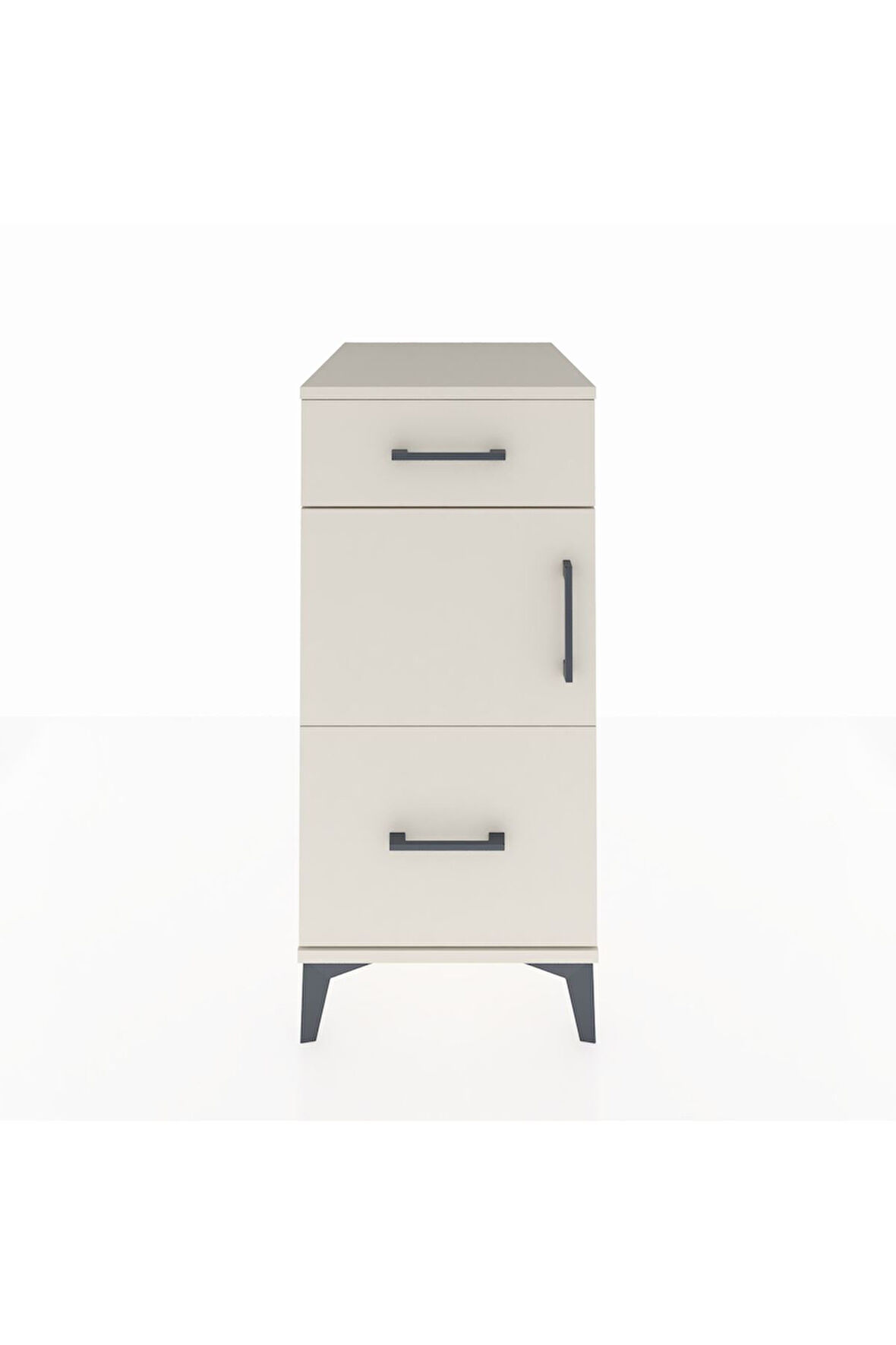 Kronos Komodin Tek Raflı 2 Çekmeceli Tek Kapaklı 44x59x96 Aytaşı-Aytaşı