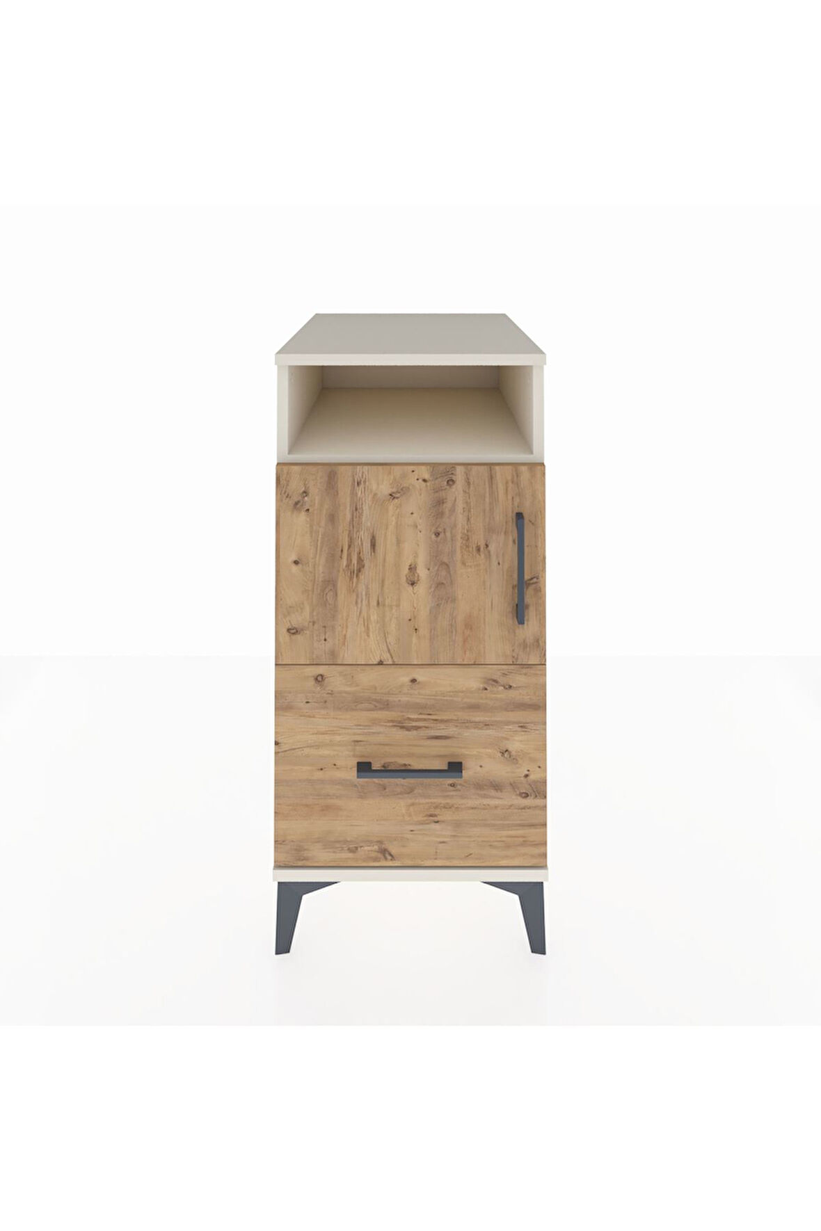 Kronos Komodin 2 Raflı Tek Çekmeceli Tek Kapaklı 44x59x96 Aytaşı-Çam