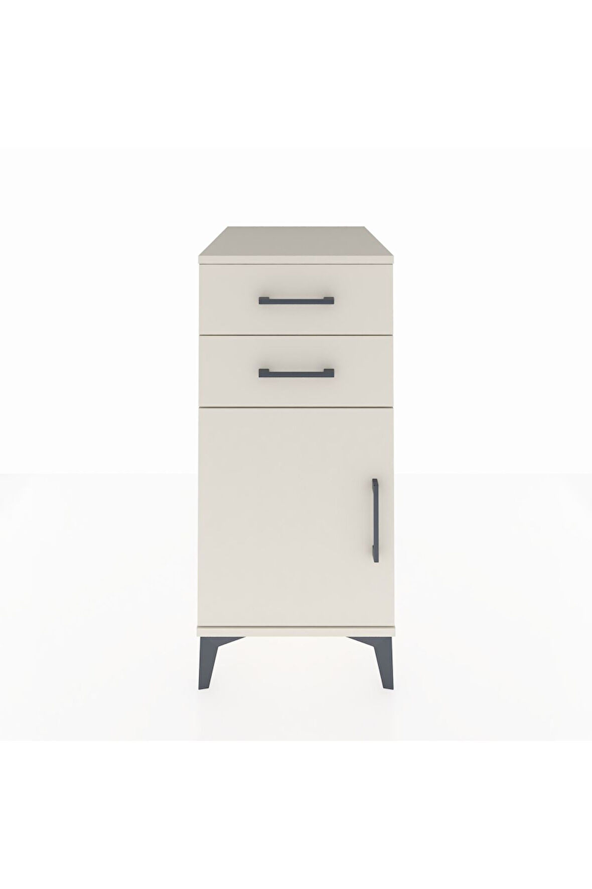 Kronos Komodin Tek Raflı 2 Çekmeceli Tek Kapaklı 44x59x96 Aytaşı-Aytaşı