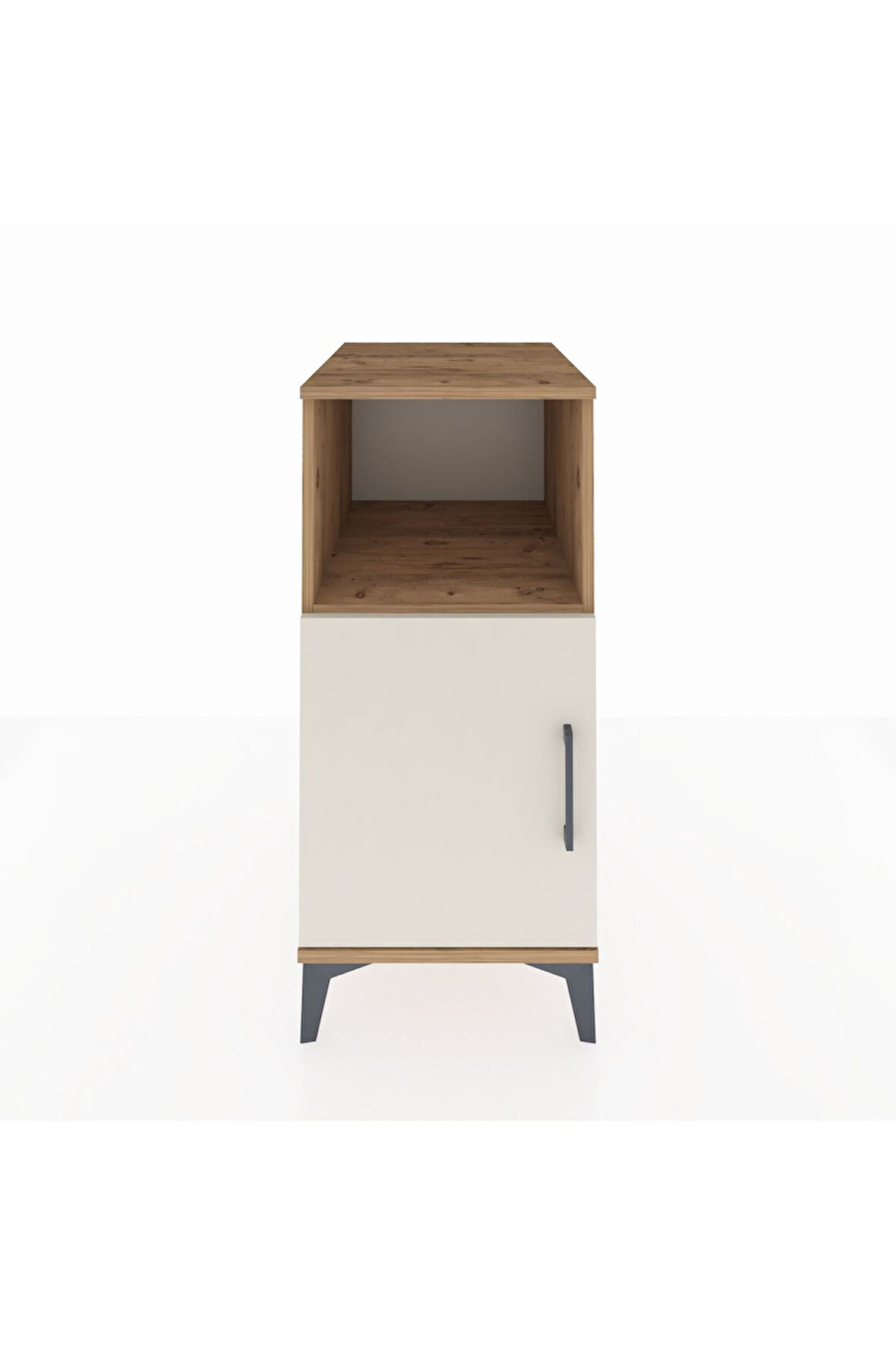 Kronos Komodin 2 Raflı Tek Kapaklı 44x59x96 Çam-Aytaşı