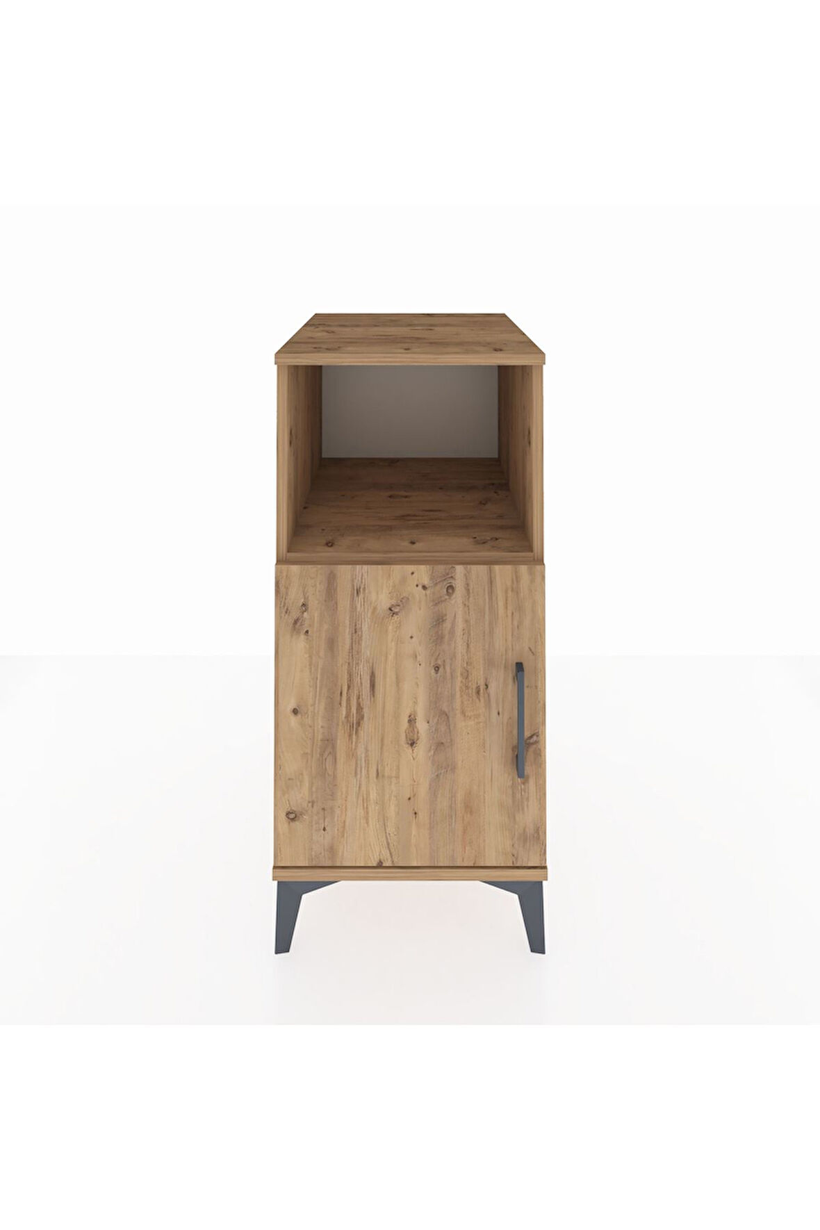 Kronos Komodin 2 Raflı Tek Kapaklı 44x59x96 Çam-Çam