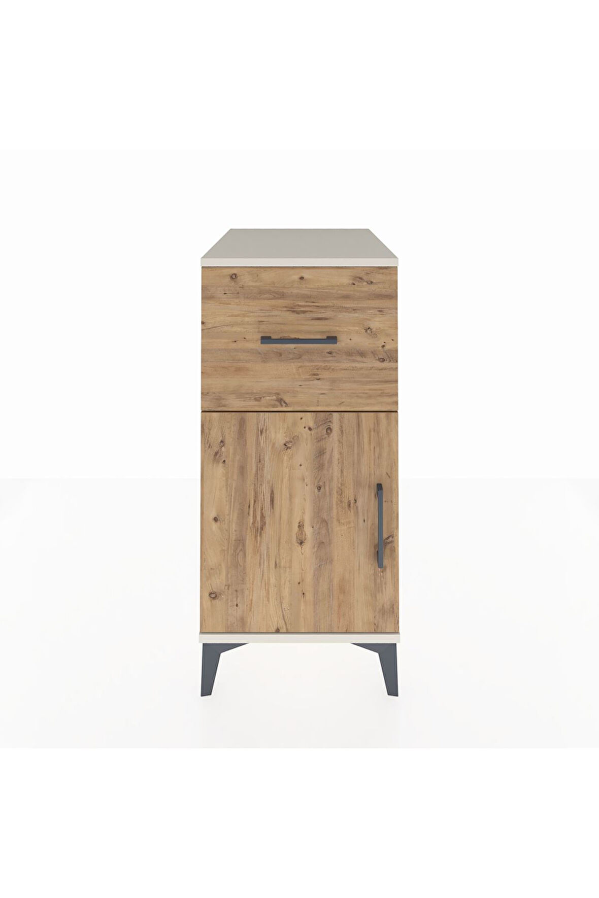 Kronos Komodin Tek Raflı Tek Çekmeceli Tek Kapaklı 44x59x96 Aytaşı-Çam