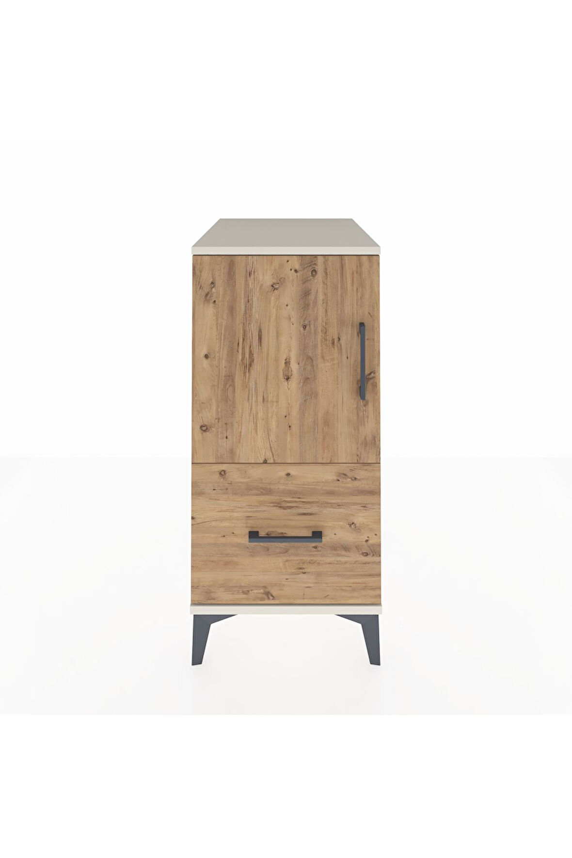 Kronos Komodin 2 Raflı Tek Çekmeceli Tek Kapaklı 44x59x96 Aytaşı-Çam