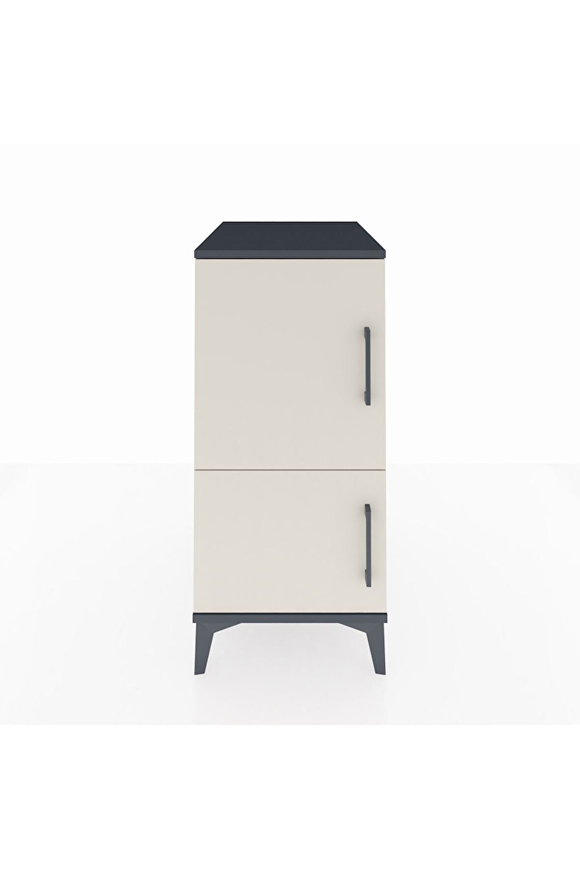 Kronos Komodin 3 Raflı 2 Kapaklı 44x59x96 Antrasit-Aytaşı