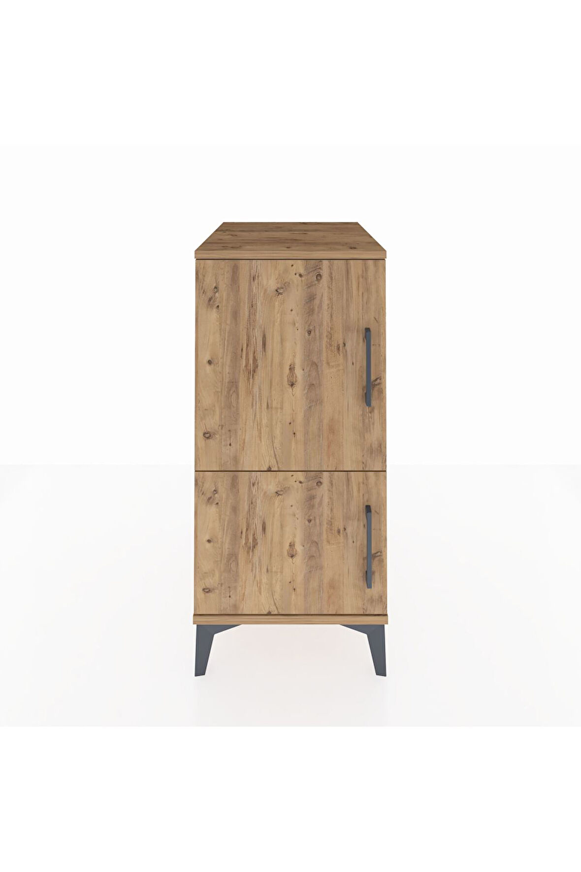 Kronos Komodin 3 Raflı 2 Kapaklı 44x59x96 Çam-Çam