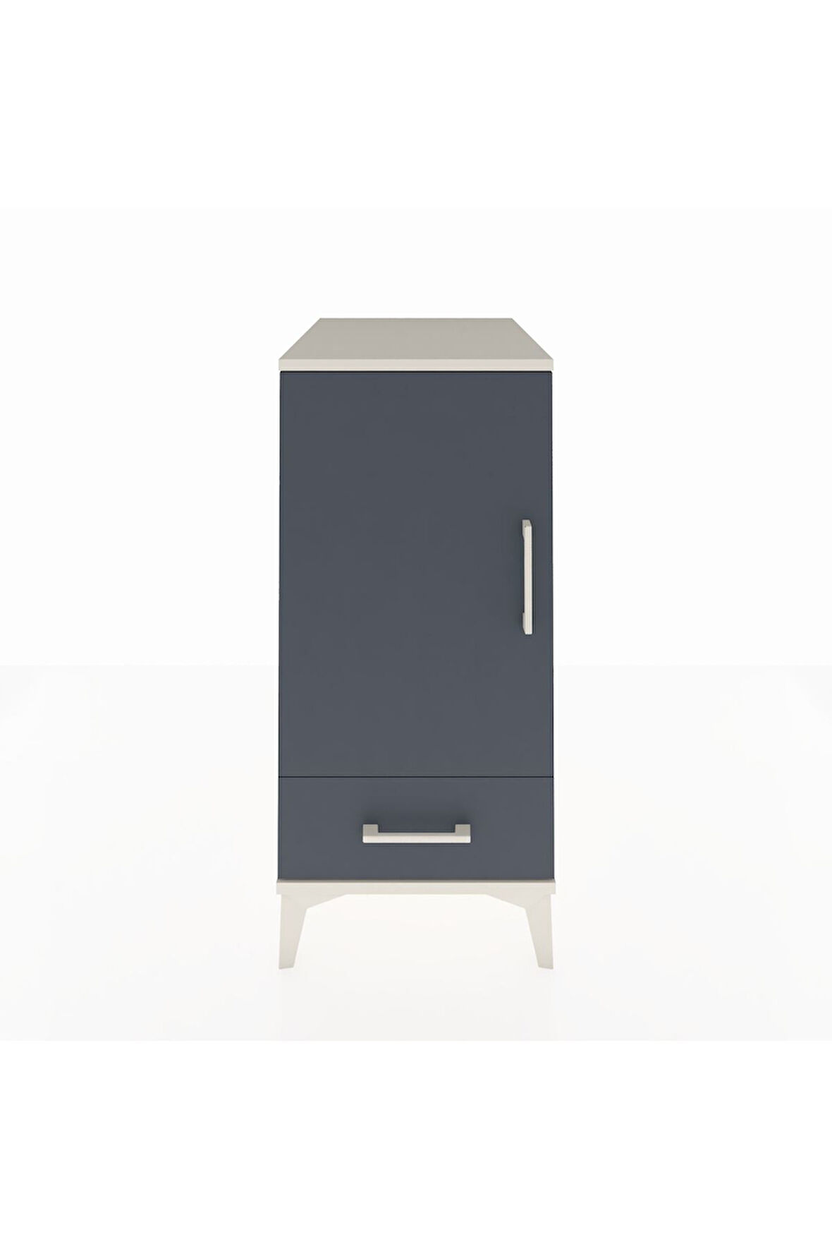 Kronos Komodin 3 Raflı Tek Çekmeceli Tek Kapaklı 44x59x96 Aytaşı-Antrasit