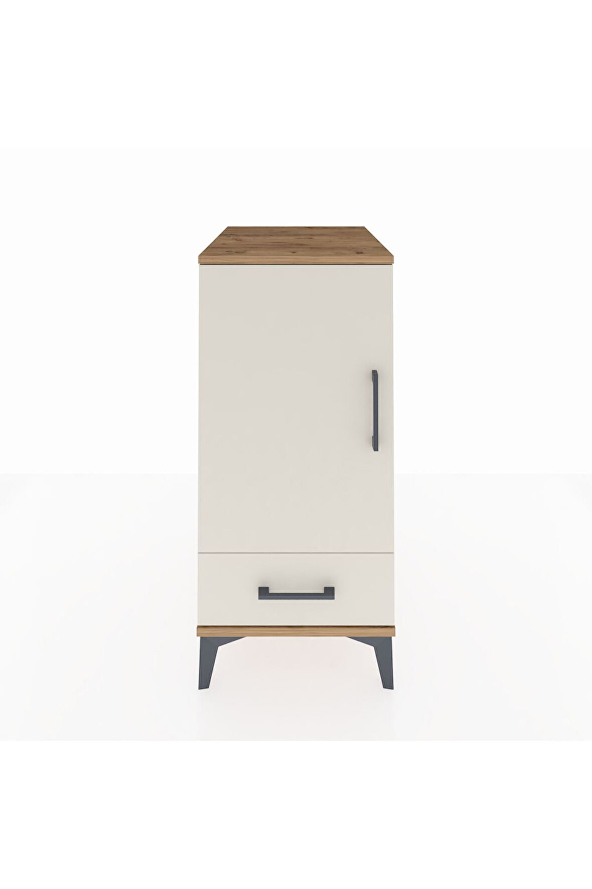 Kronos Komodin 3 Raflı Tek Çekmeceli Tek Kapaklı 44x59x96 Çam-Aytaşı