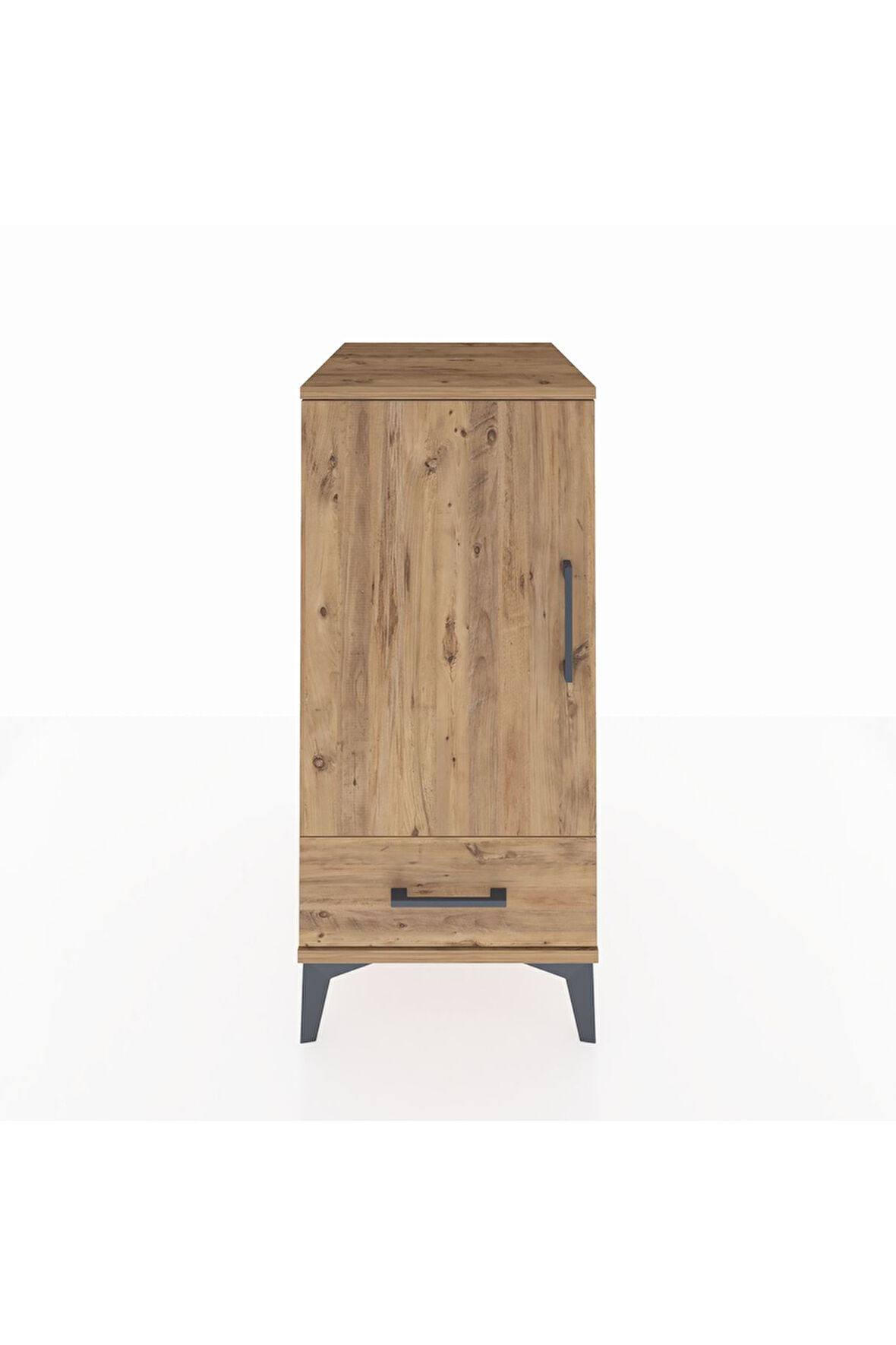 Kronos Komodin 3 Raflı Tek Çekmeceli Tek Kapaklı 44x59x96 Çam-Çam