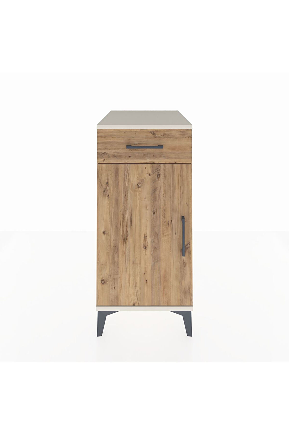 Kronos Komodin 2 Raflı Tek Çekmeceli Tek Kapaklı 44x59x96 Aytaşı-Çam