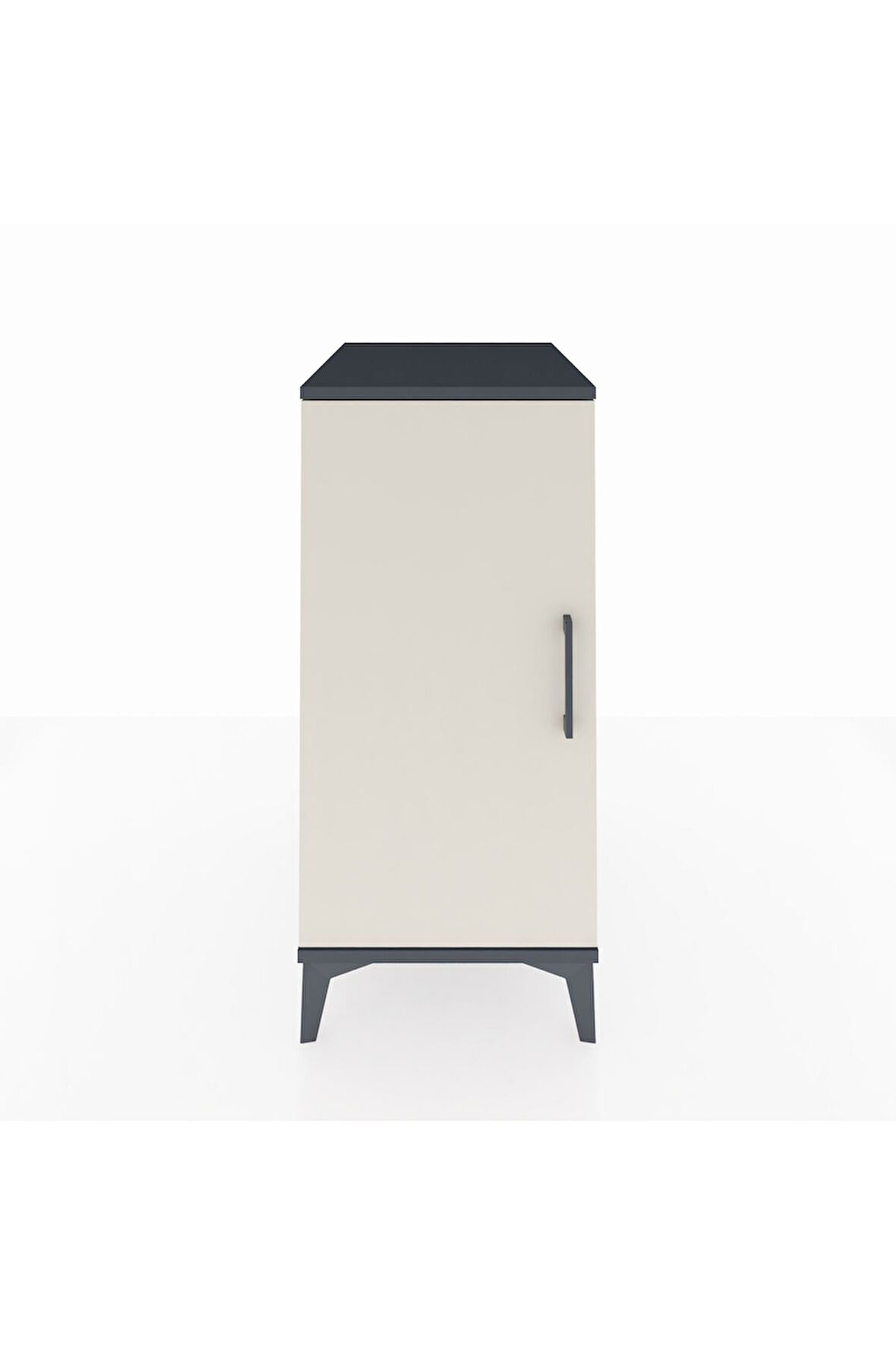 Kronos Komodin 2 Raflı Tek Kapaklı 44x59x96 Antrasit-Aytaşı