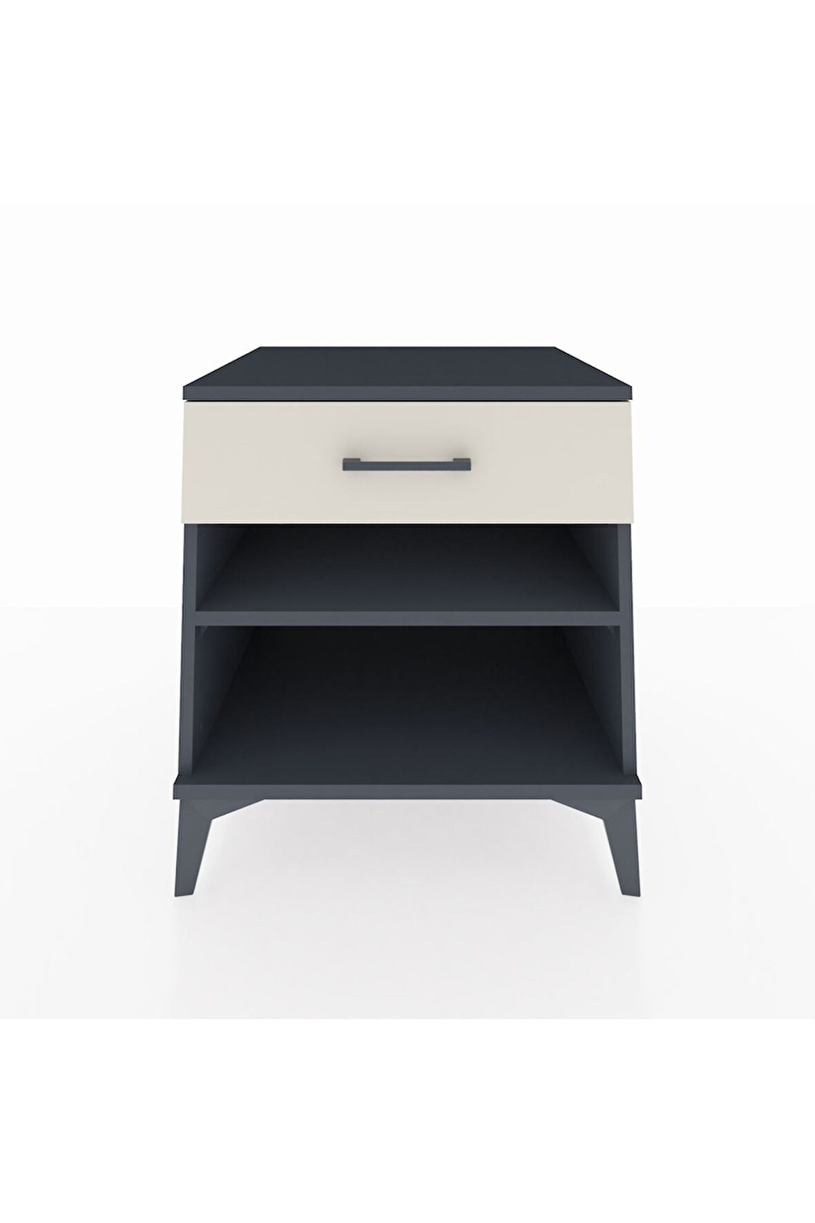 Kronos Komodin Tek Raflı Tek Çekmeceli 60x59x64 Antrasit-Aytaşı