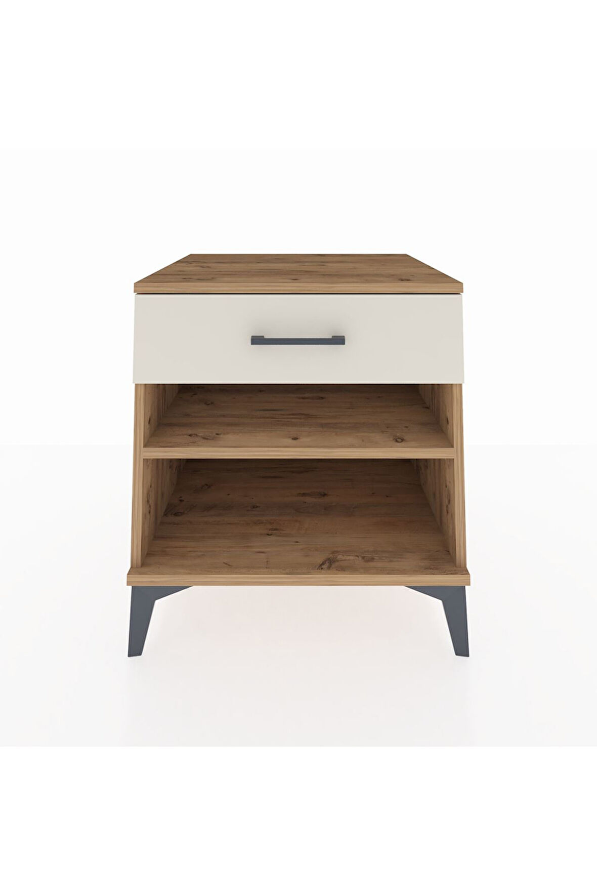 Kronos Komodin Tek Raflı Tek Çekmeceli 60x59x64 Çam-Aytaşı