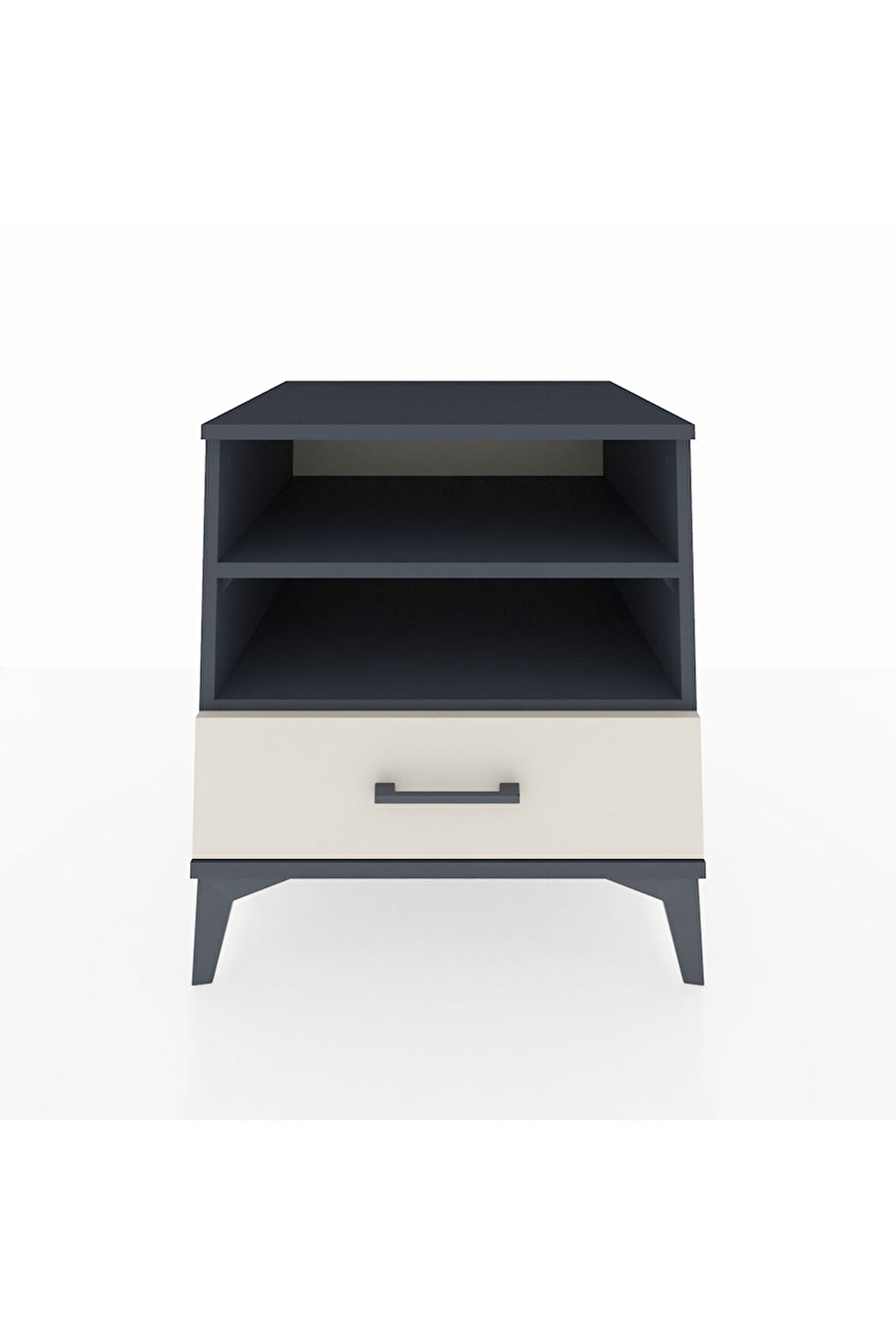 Kronos Komodin 2 Raflı Tek Çekmeceli 60x59x64 Antrasit-Aytaşı