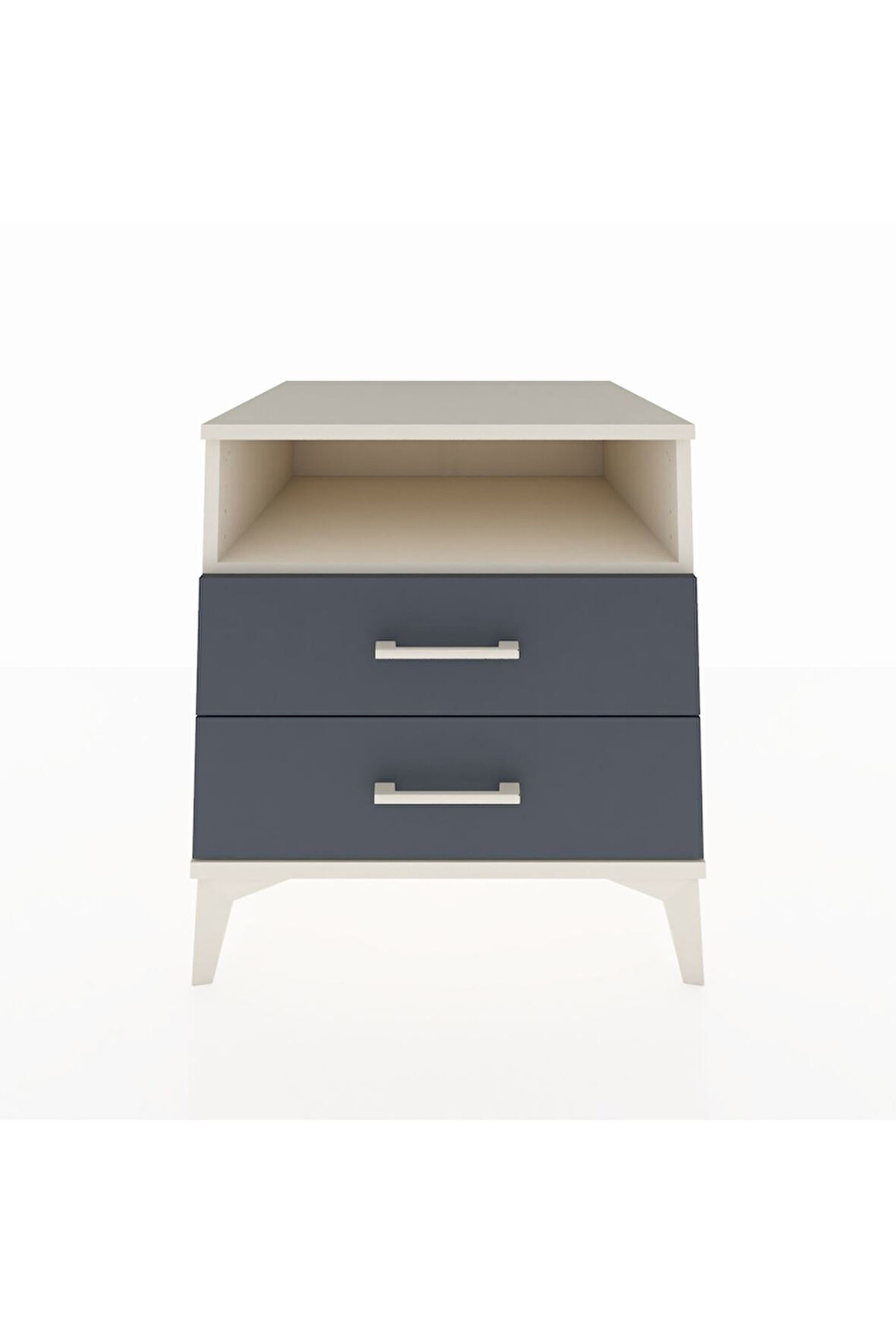 Kronos Komodin Tek Raflı 2 Çekmeceli 60x59x64 Aytaşı-Antrasit